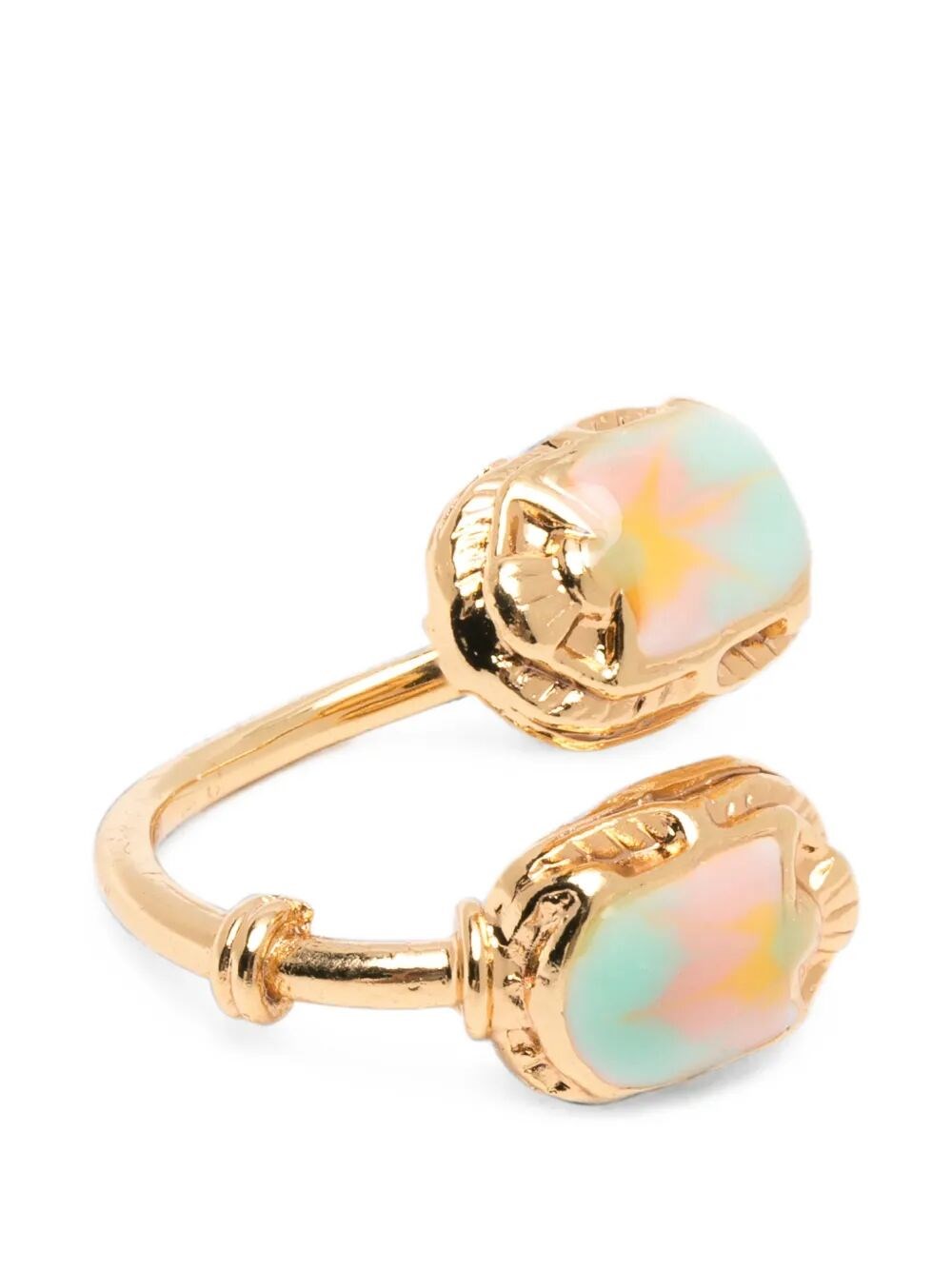 GAS BIJOUX Ring Gold Light "Dduality Scara Email