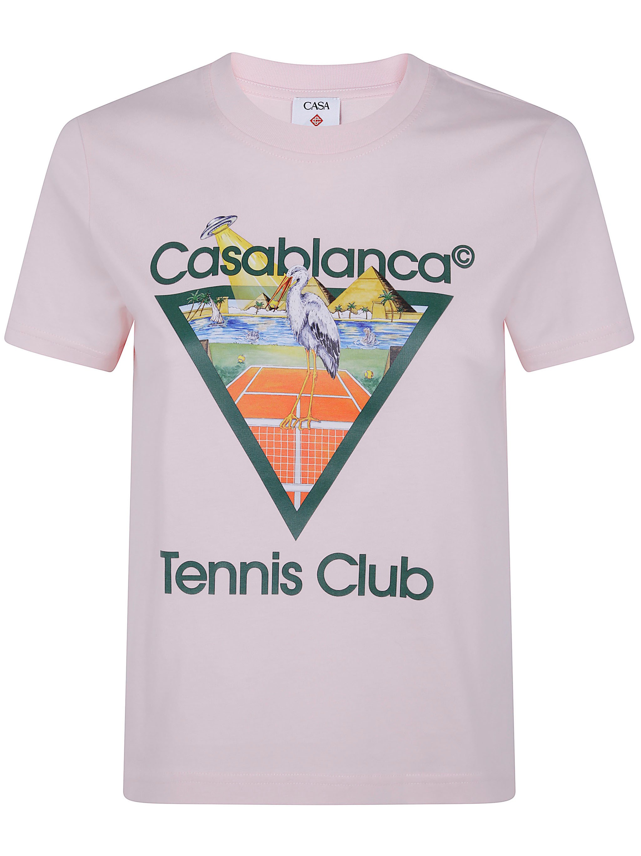 CASABLANCA T-Shirt Fitted "Tennis Club Triangle"　カサブランカ Tシャツ フィット「テニスクラブトライアングル」 CASABLANCA