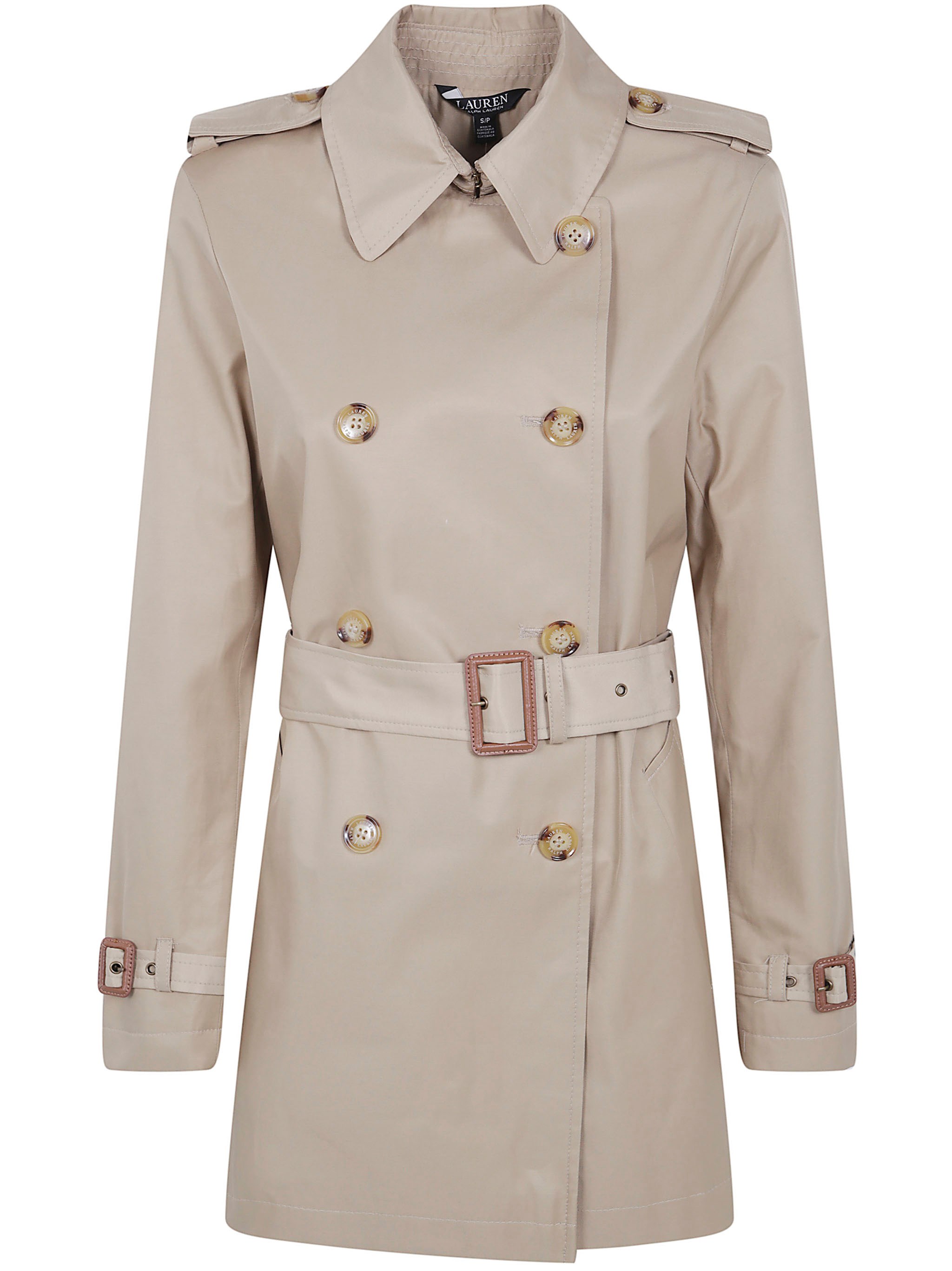 LAUREN RALPH LAUREN Trench Coat Double Breasted ‘Birch Tan’