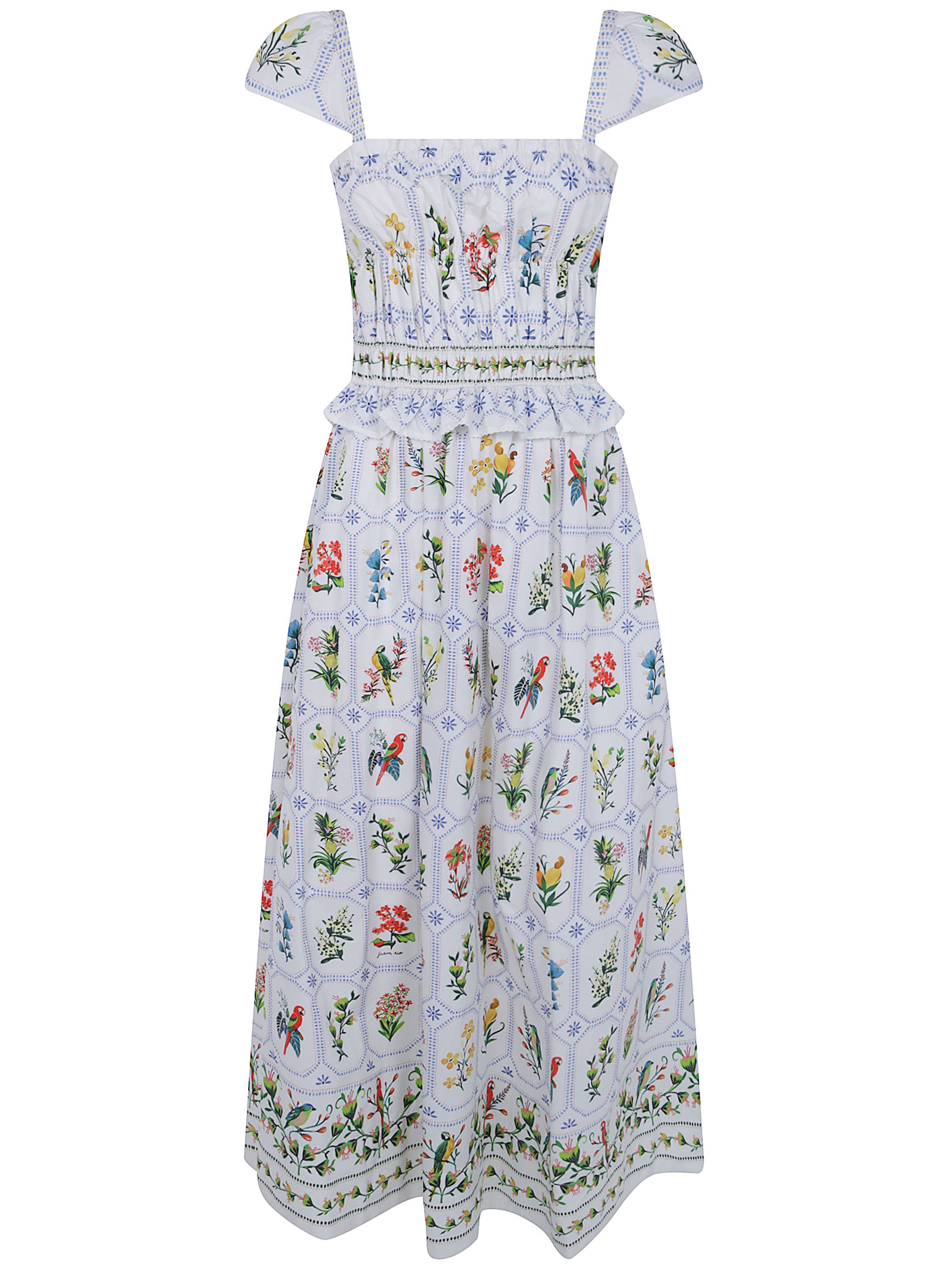 FARM RIO Dress Maxi "Tropical Porcelain"