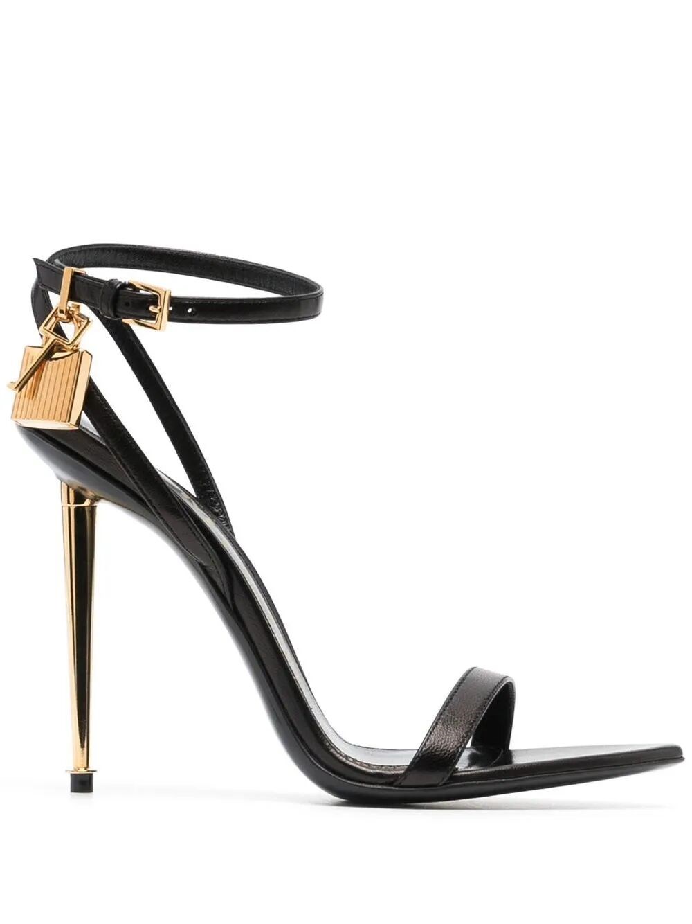 TOM FORD Sandals Gold Lock "Ponty Naked"