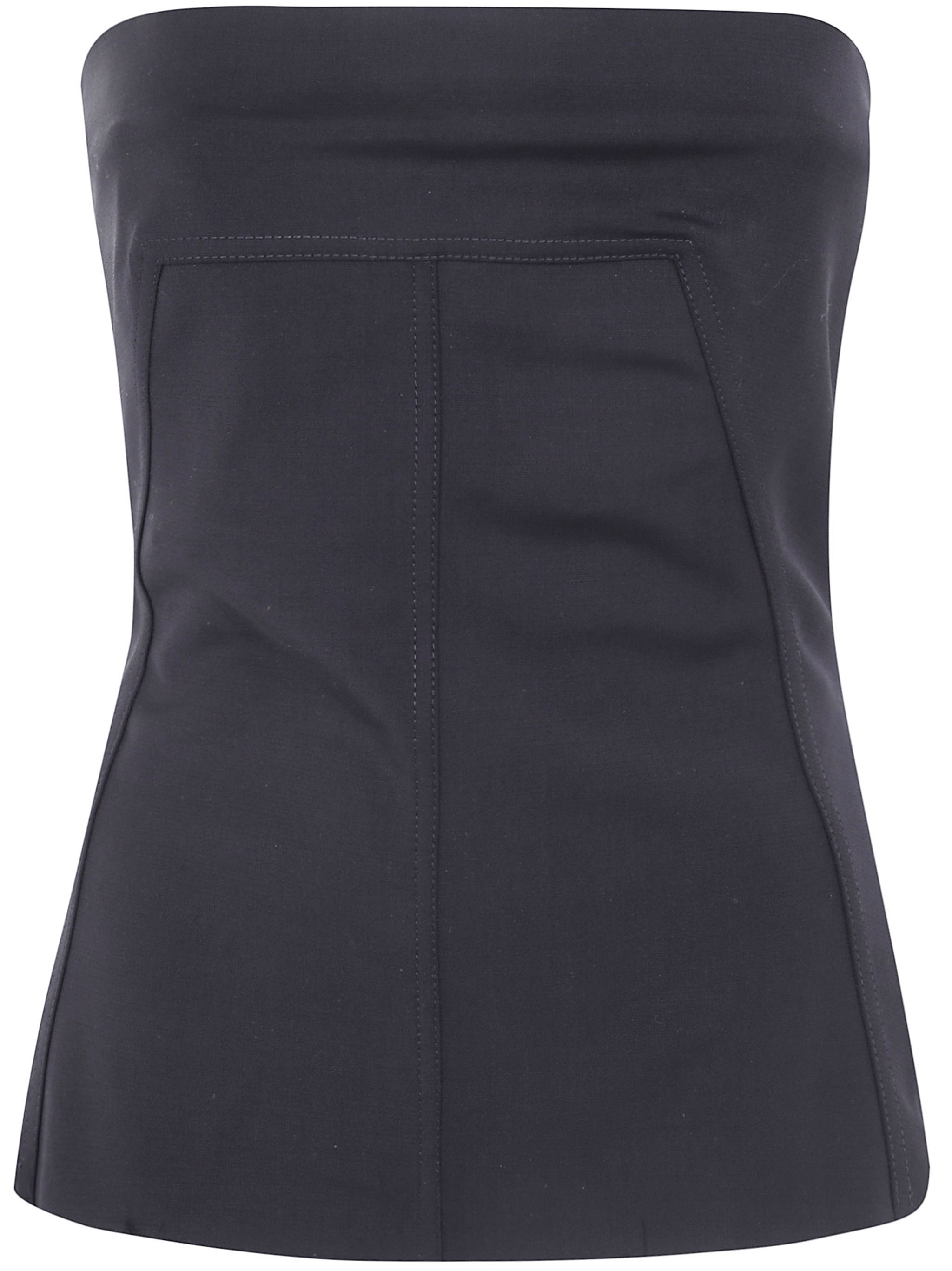 RICK OWENS Top Wool Black "Bustier"　RICK OWENS トップス ウール ブラック "ビスチェ" RICK