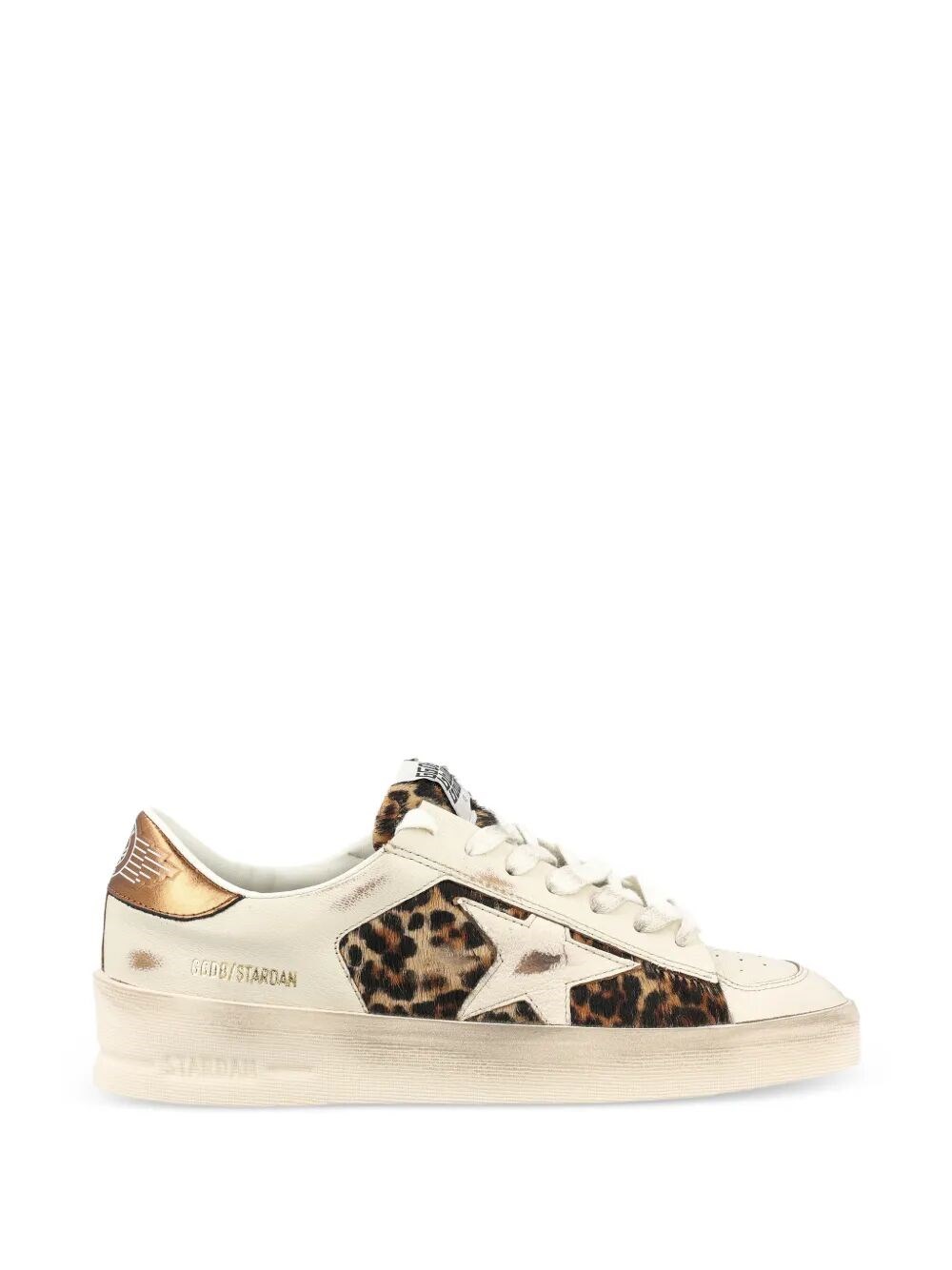 GOLDEN GOOSE Trainers With Star And Leopard Print "Stardan"　GOLDEN GOOSE 星とヒョウ柄のトレーナー「スターダン」 GOLDEN