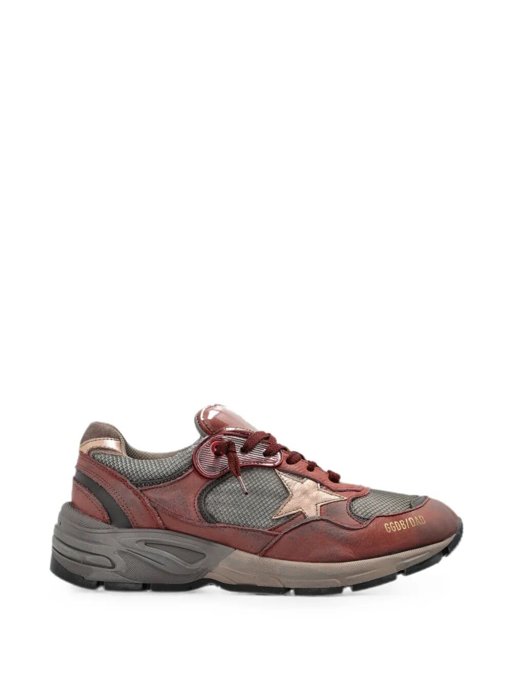 GOLDEN GOOSE Trainers Brown Gray Rame "Running Dad"　GOLDEN GOOSE トレーナー ブラウン グレー ラメ "ランニング ダッド" GOLDEN