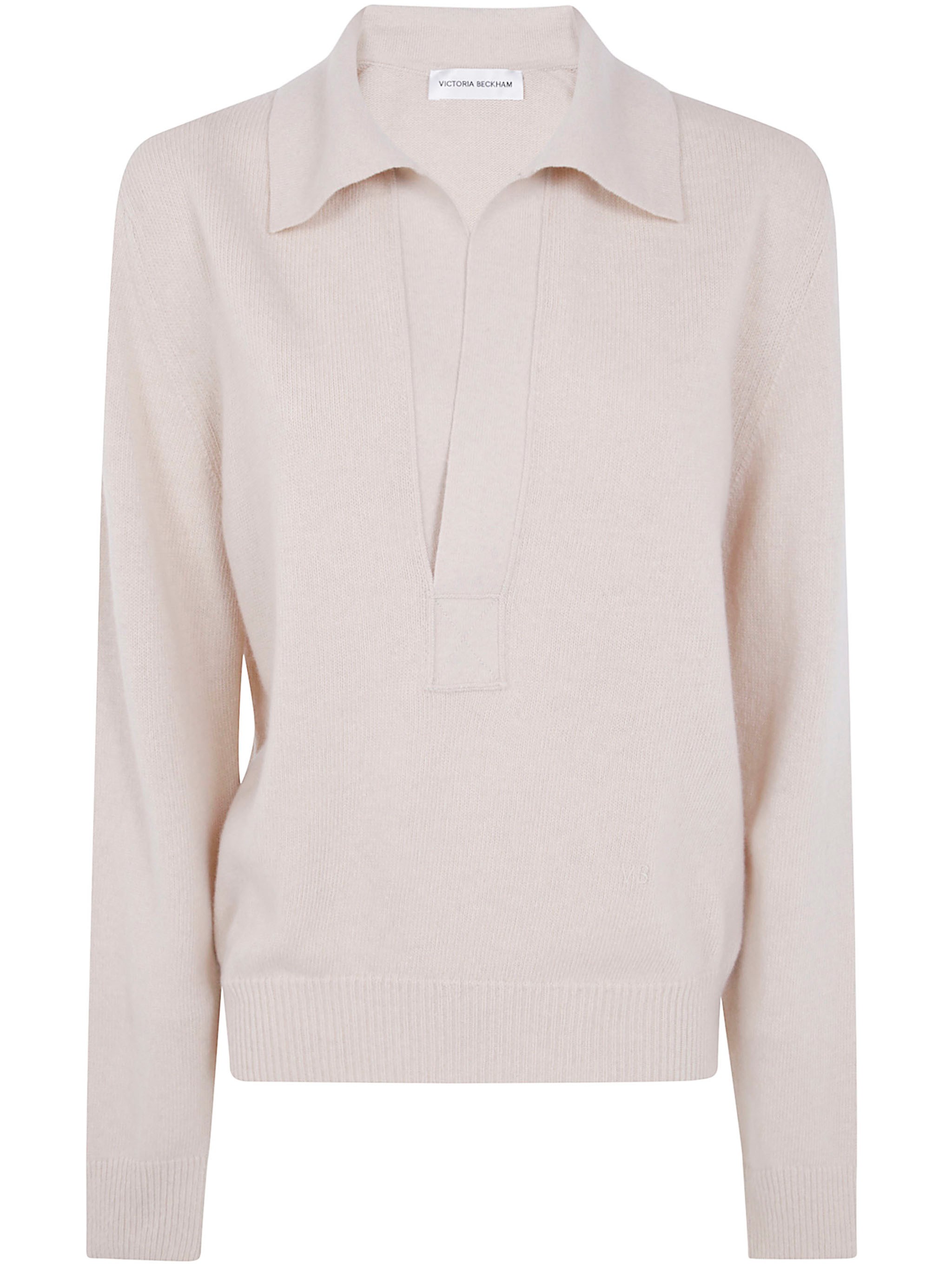 VICTORIA BECKHAM Sweater Merino Wool “Polo Collar Jumper”