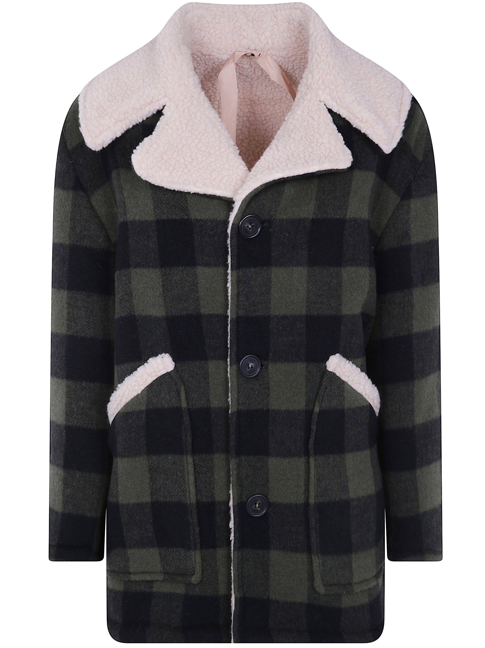 Wool Plaid "Fabric Outwear Jacket" Jacket