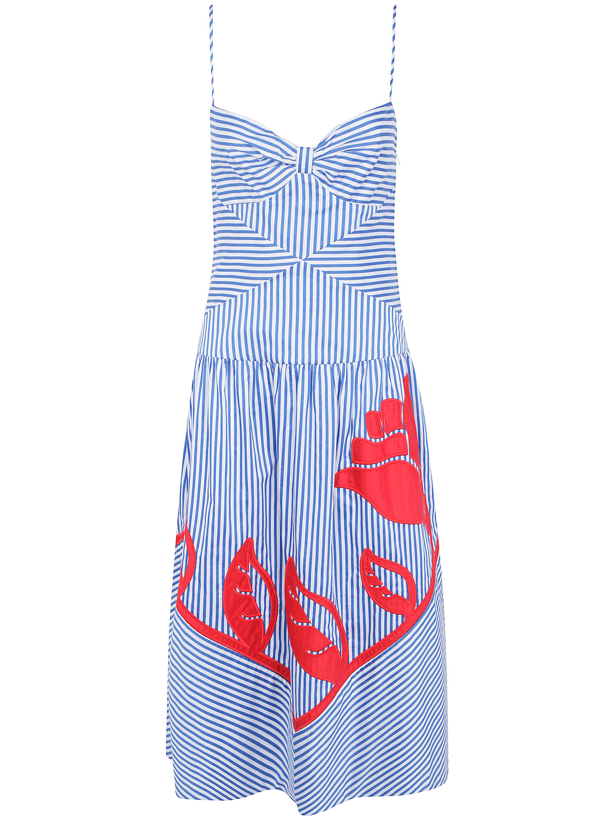 FARM RIO Dress Striped Sleeveless "Sky Stripes"