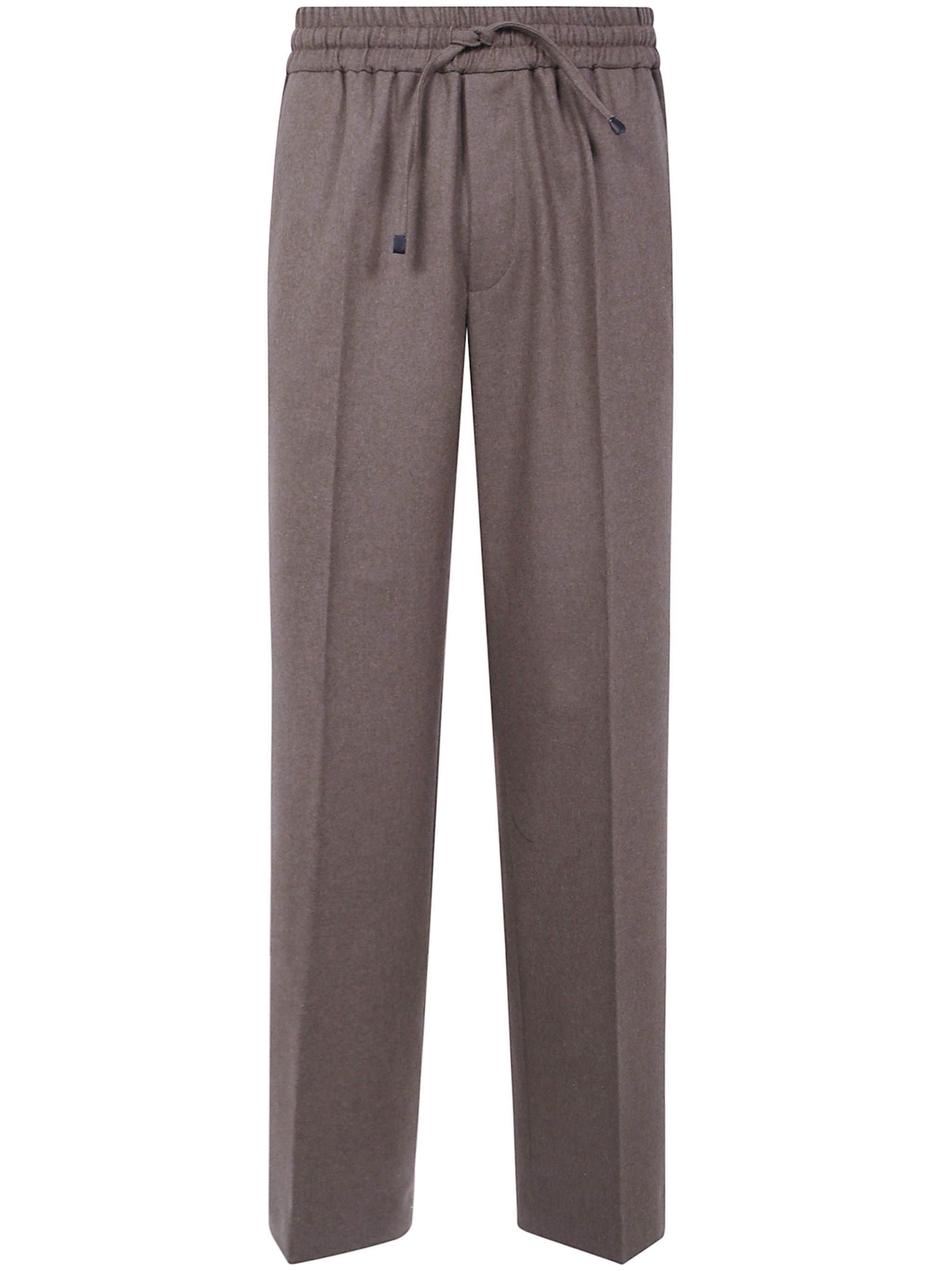 DROLE DE MONSIEUR Pants Elastic Waist Flannel