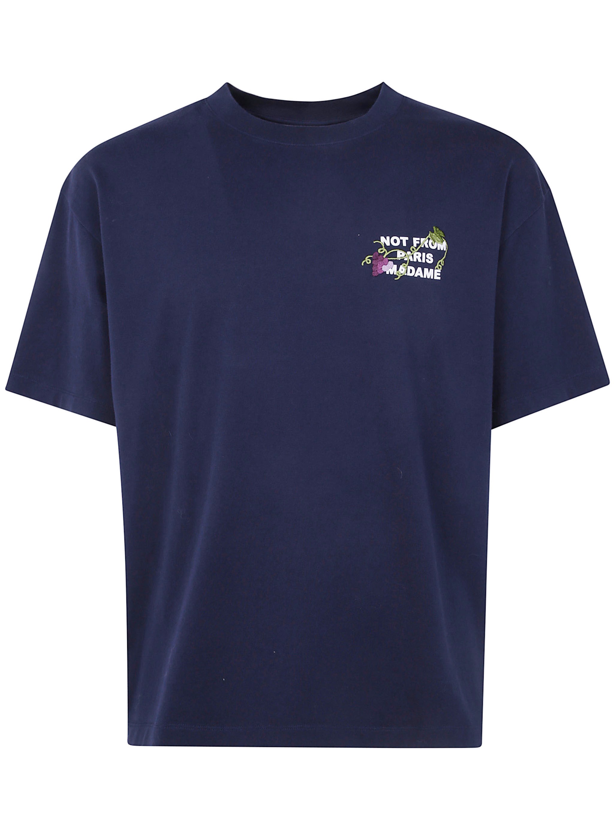Embroidered Slogan "Vine" T-Shirt