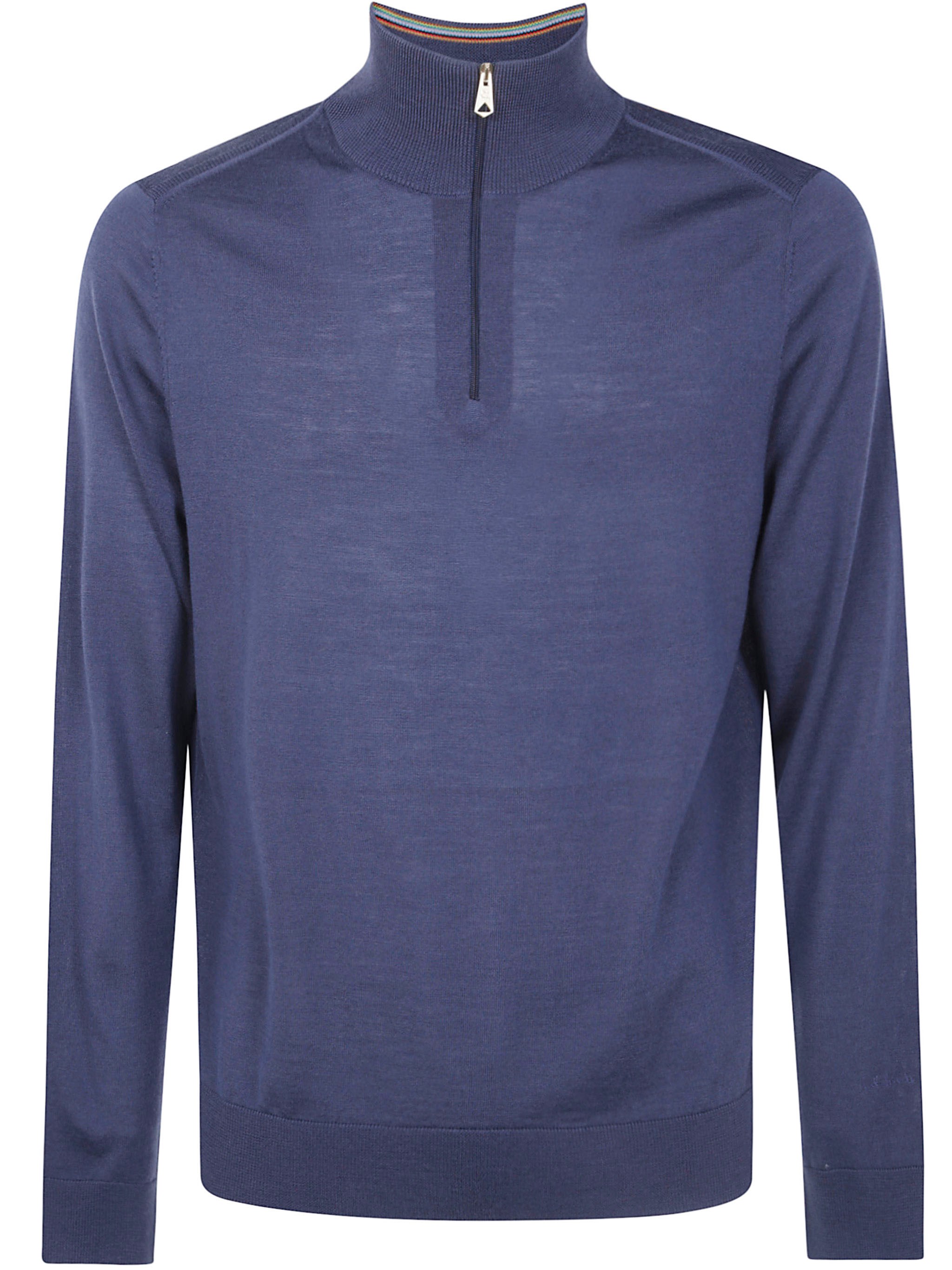 Zip Neck "M1R.971Z. W03154 43 Greyish Blue" Sweater