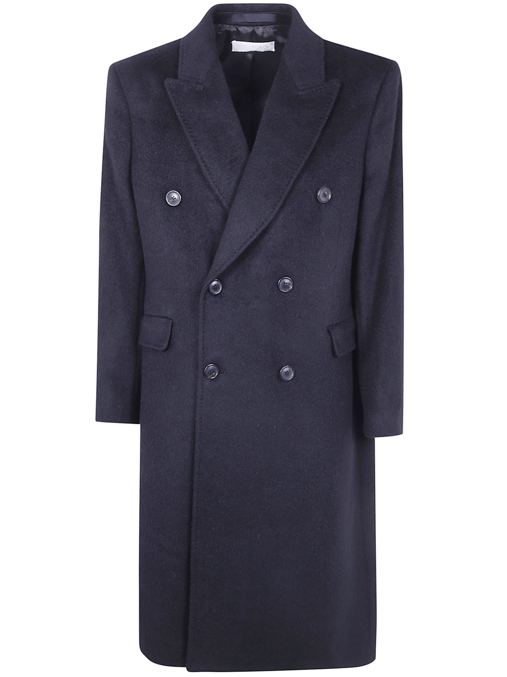 OUR LEGACY Coat Black Wool “Whale”