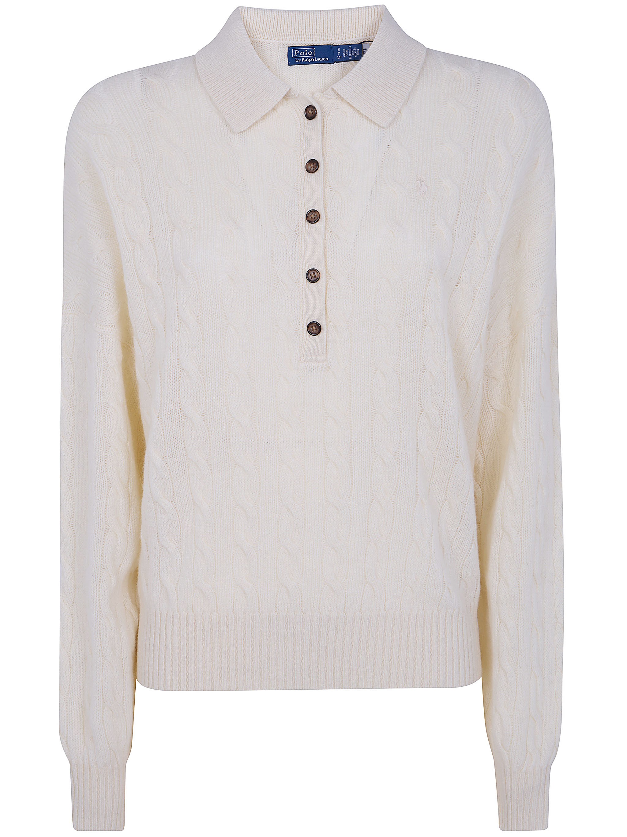 Polo Ralph Lauren Sweater 100% Wool Cashmere "authentic Cream" In White