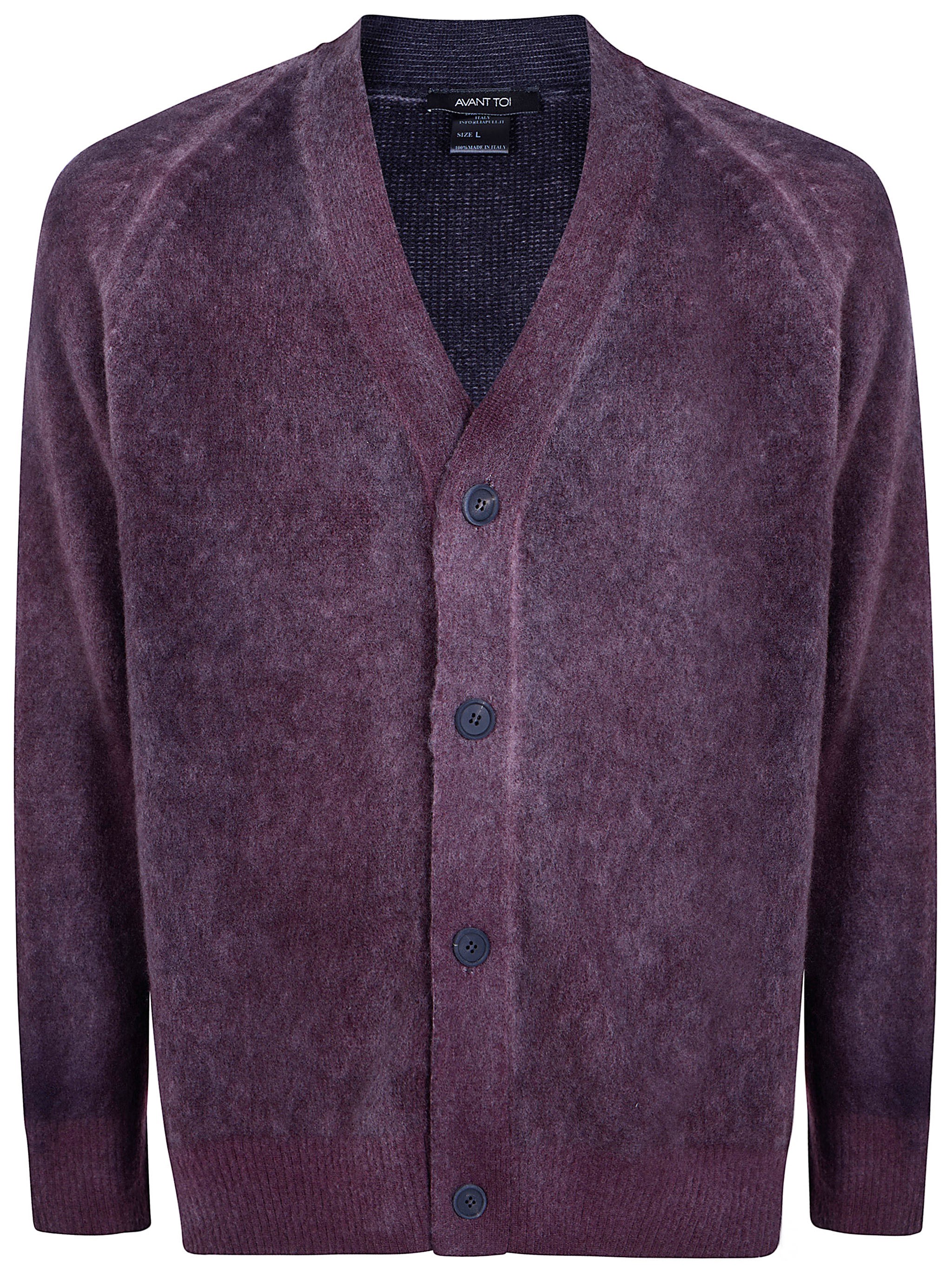 Sweater Hand Painted Brushed Cashmere V Neck Cardigan