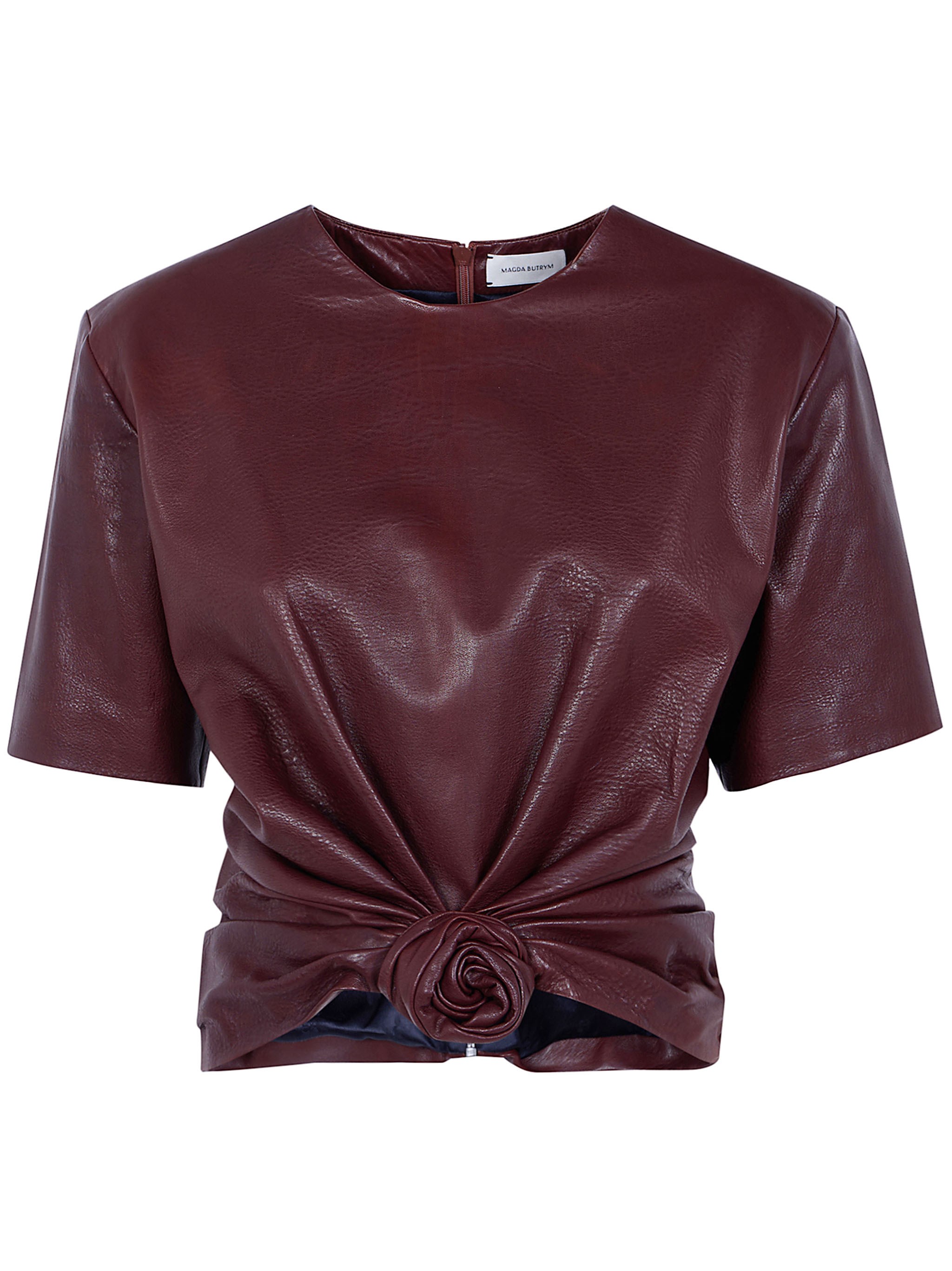 MAGDA BUTRYM Shirt Leather Cropped Blouse
