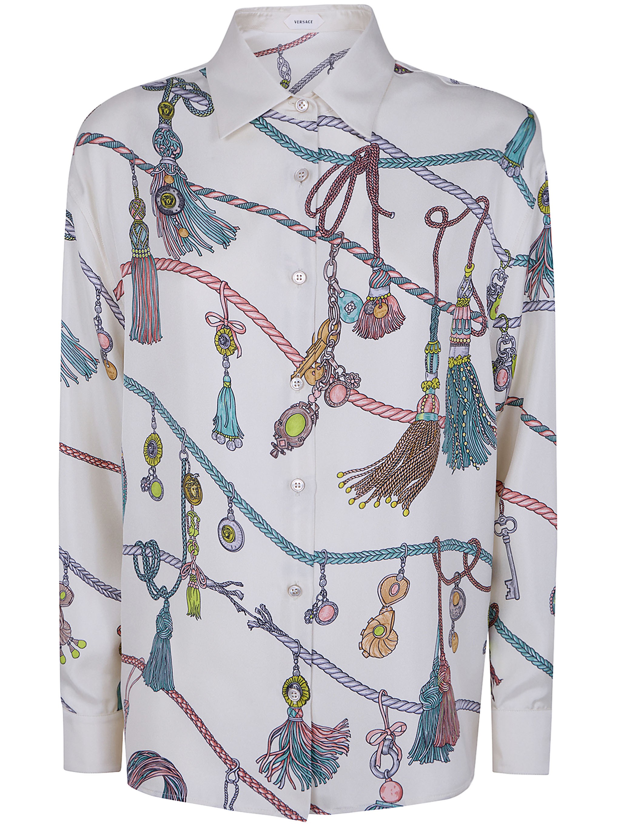 VERSACE VERSACE Shirt Silk Twill Print "Hangin Out Allover"　VERSACE シャツ シルクツイル プリント "Hangin Out Allover"