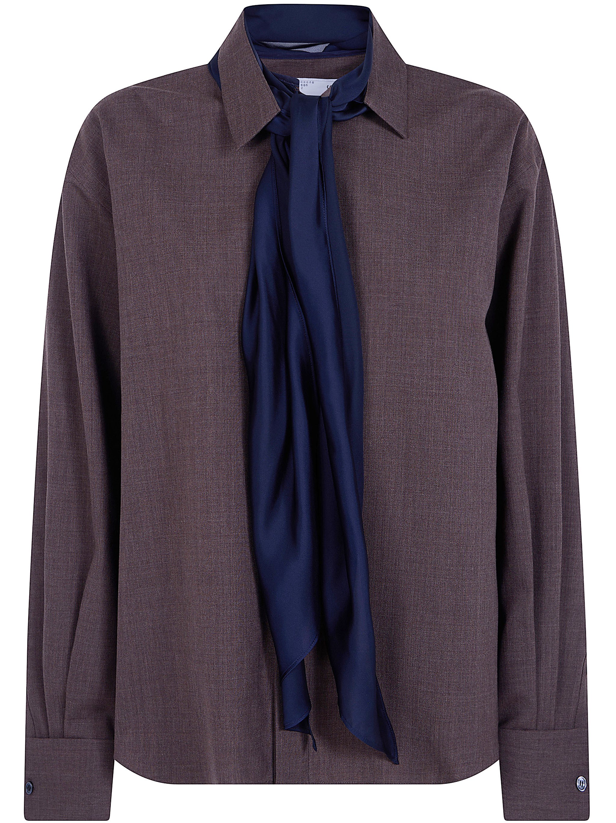 Sacai Shirt Polyester Wool "Suiting Shirt"