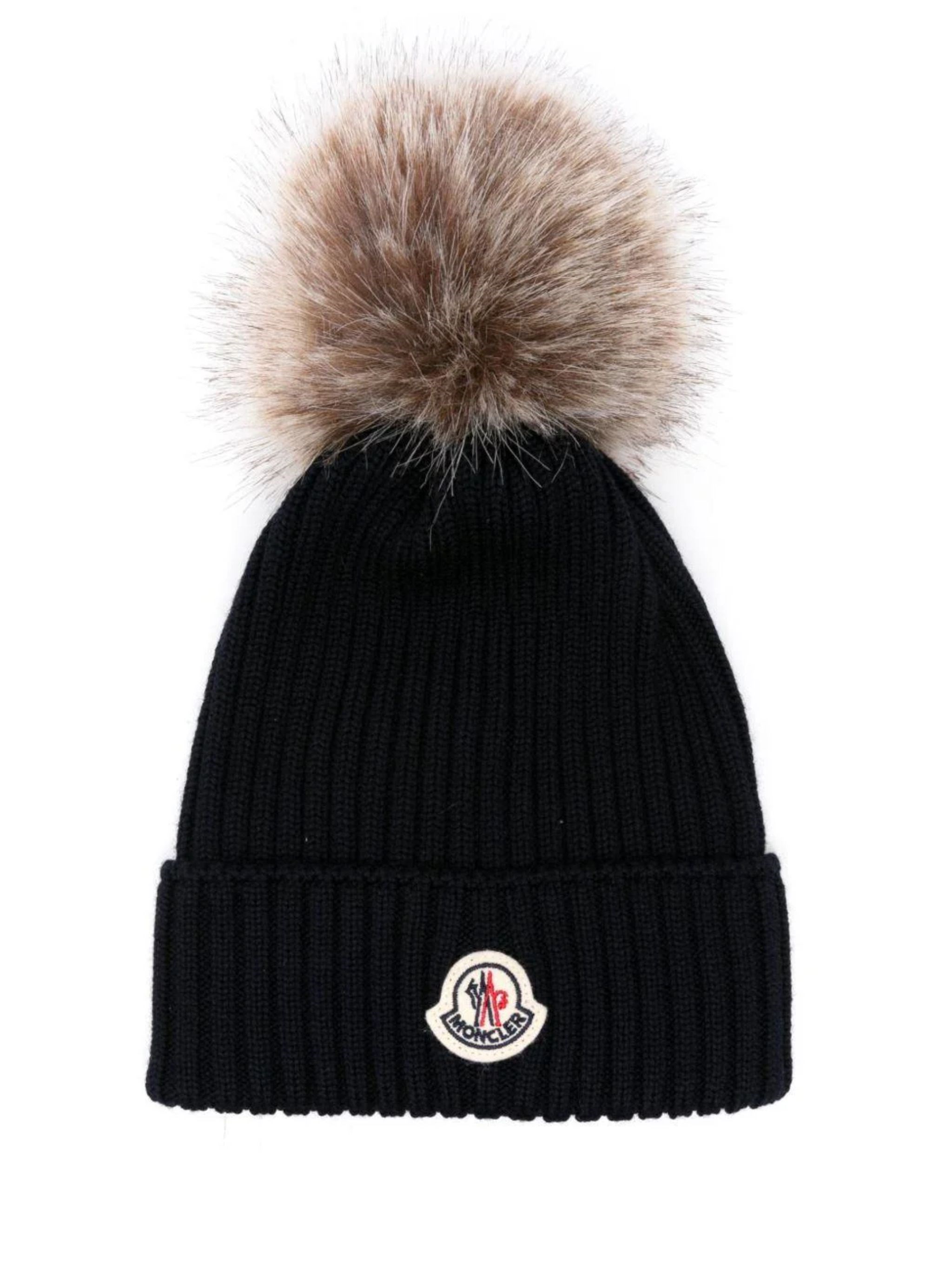 MONCLER MONCLER ENFANT Hat Wool Yarn "742 Navy"　MONCLER ENFANT 帽子 ウールヤーン 「742 ネイビー」