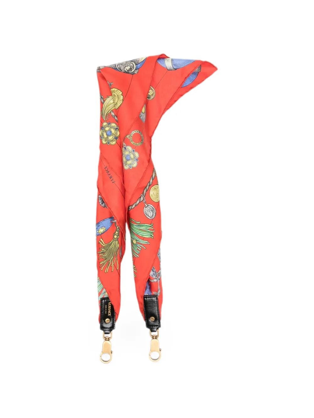VERSACE Scarf With Gold Clasps　VERSACE スカーフ ゴールド クラスプ付き VERSACE