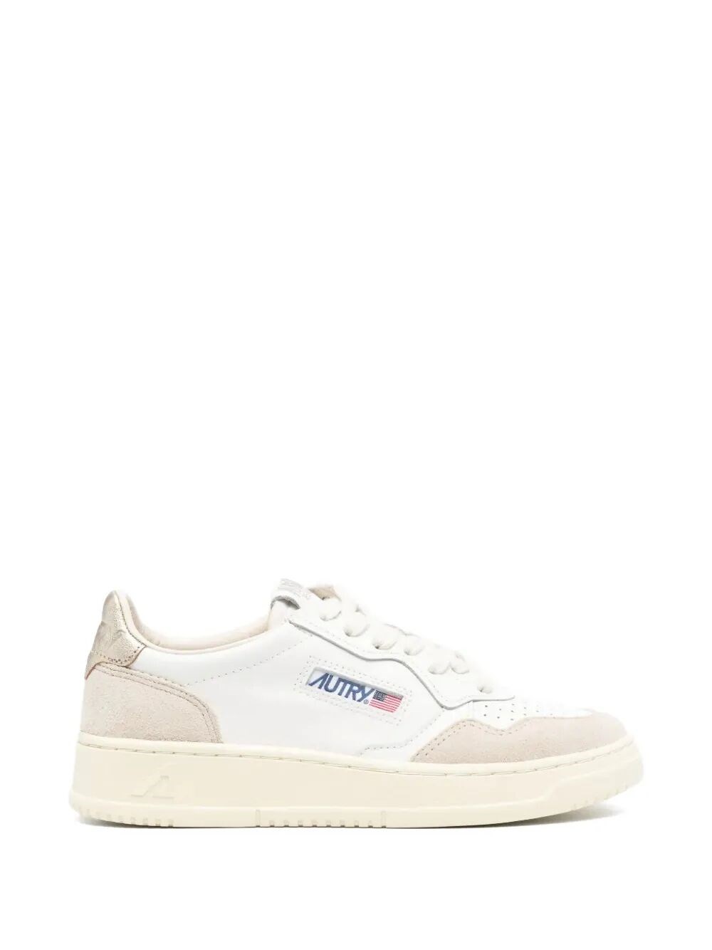 AUTRY Trainers Leather White 'Medalist' Low Woman Sneakers