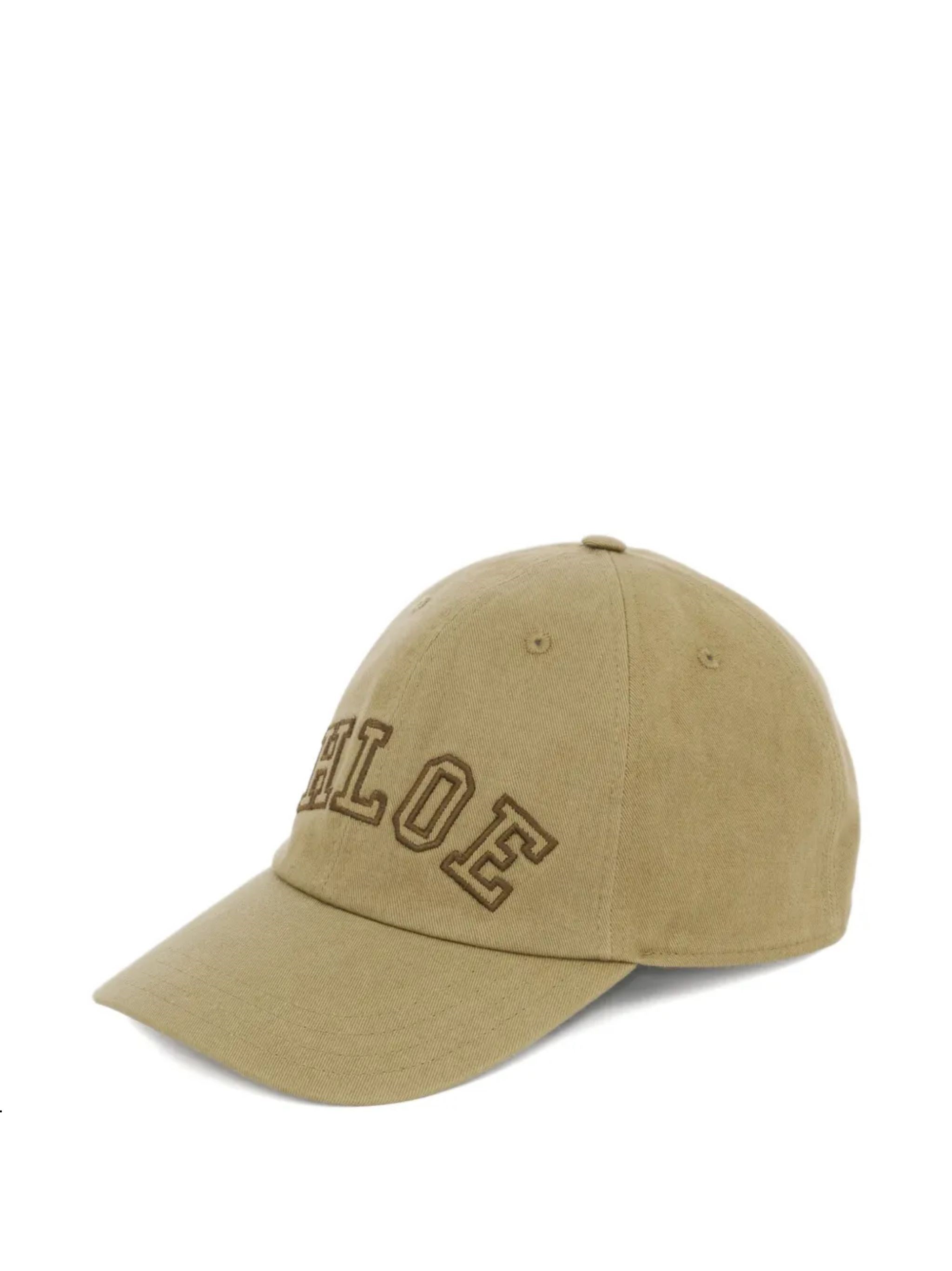 Chloé Hat Wool Silk "chloe` Signature" In Green