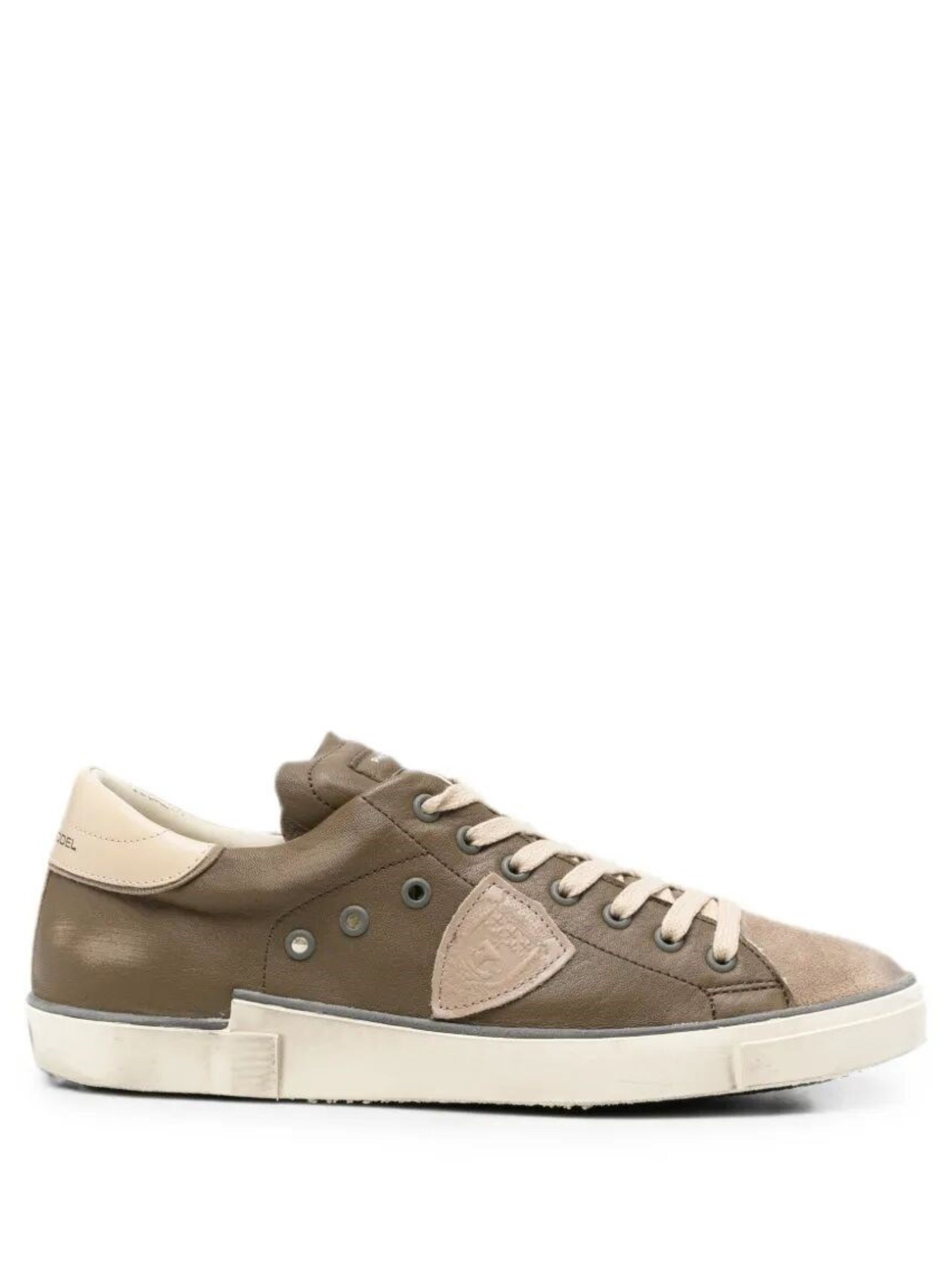 PHILIPPE MODEL Trainers Vintage Burnt Military Sand