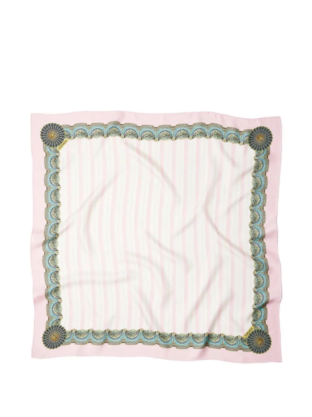 VERSACE VERSACE Scarf 90X90 Silk Twill Bio Print "The Encore"　VERSACE スカーフ 90X90 シルクツイル バイオプリント「The Encore」