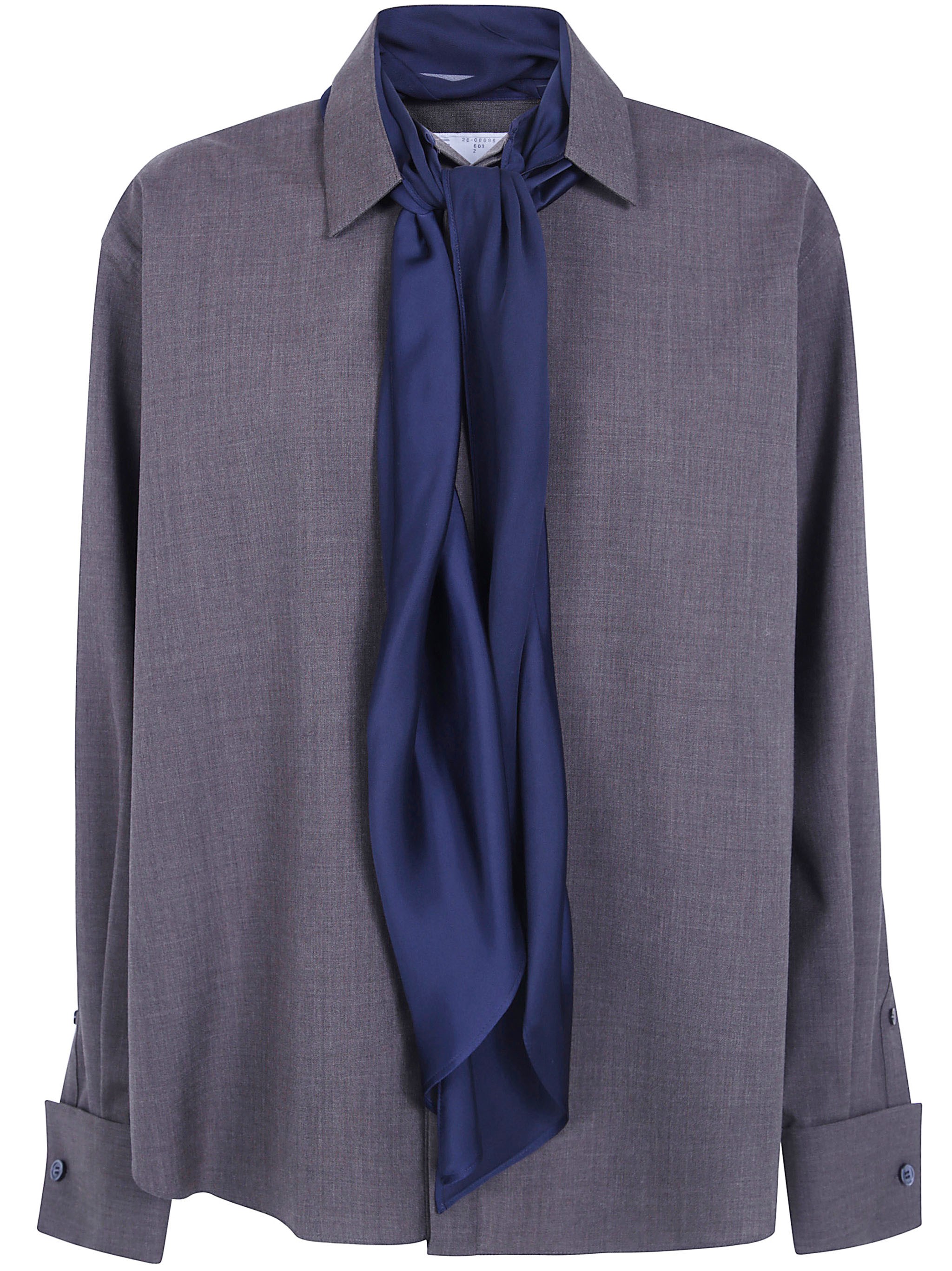 Sacai Shirt Polyester Wool "Suiting Shirt"