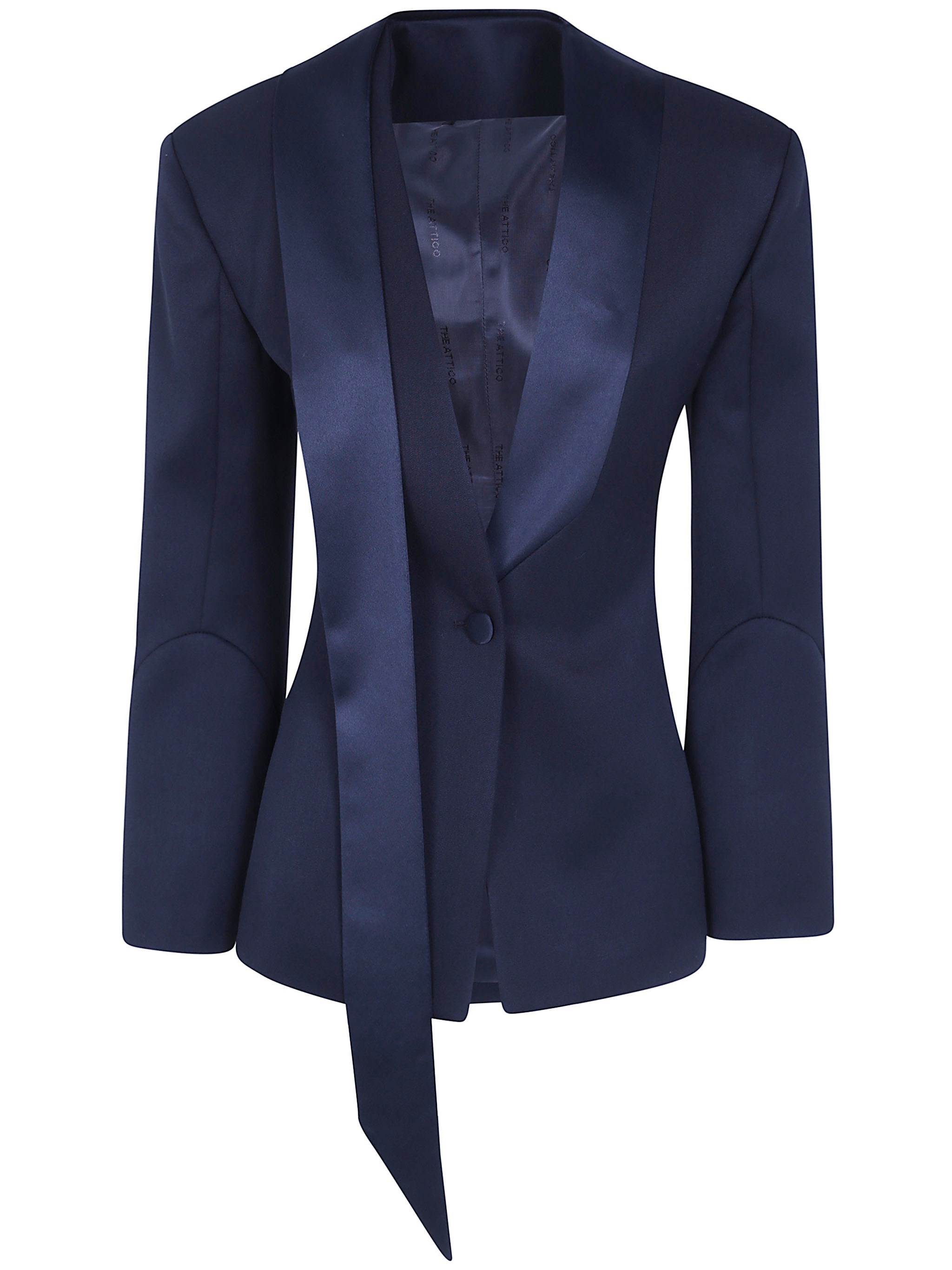 THE ATTICO Jacket Classic Black “Scarf Classic Blazer”