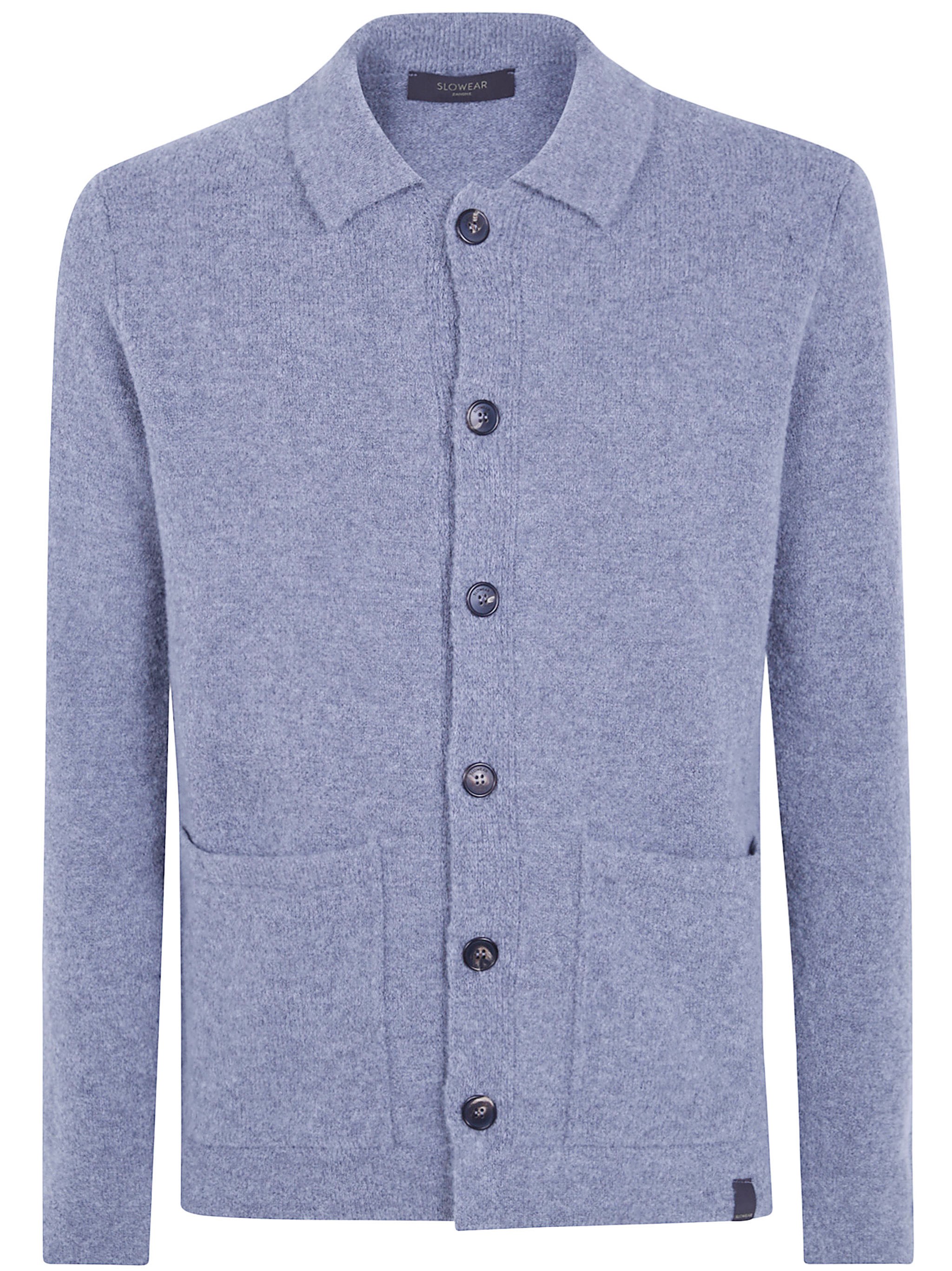 Zanone Sweater Cardigan “Shirt Neck”