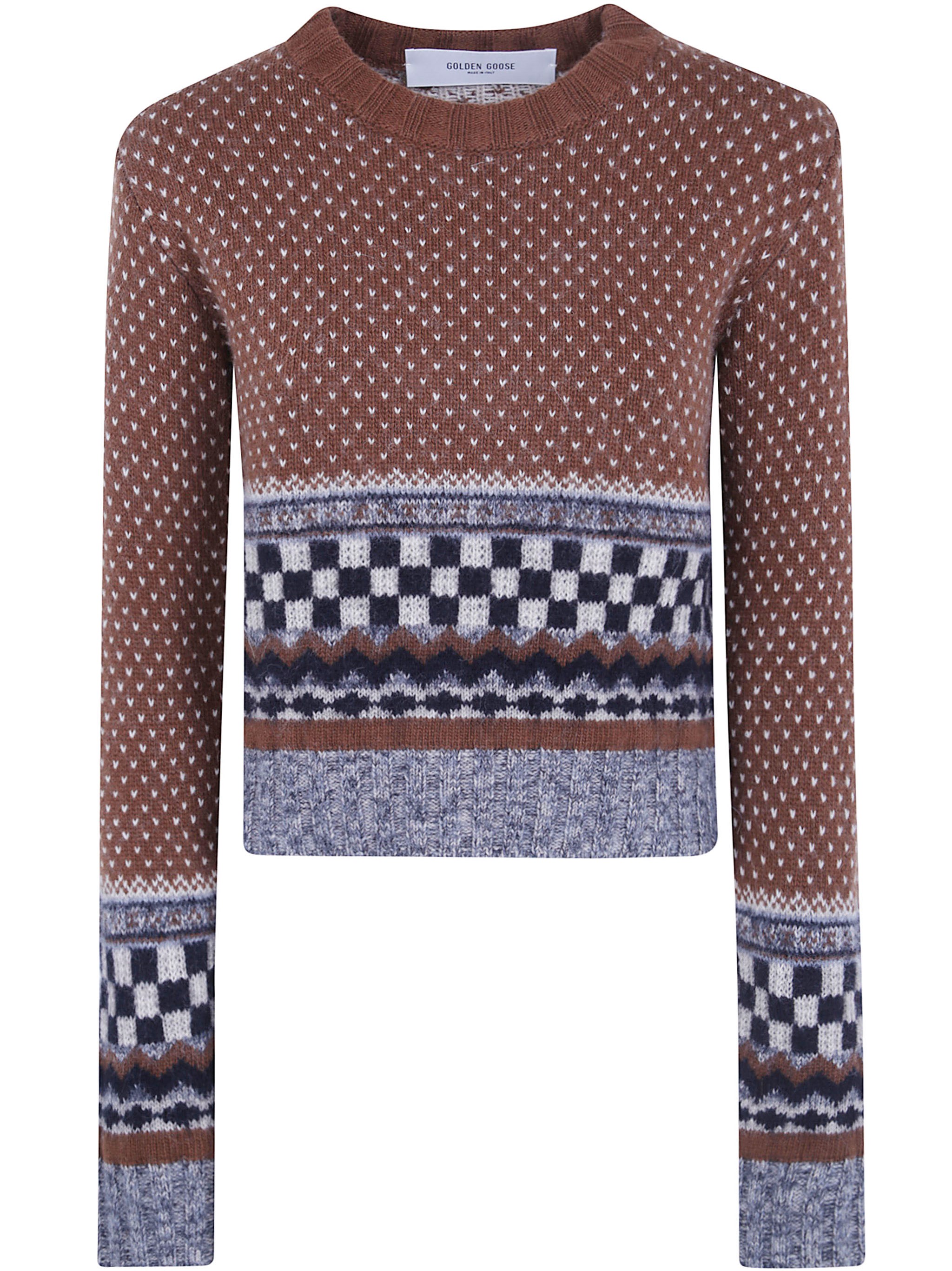 GOLDEN GOOSE Sweater Geometric Jacquard "Journey"　GOLDEN GOOSE セーター 幾何学ジャカード「Journey」 GOLDEN