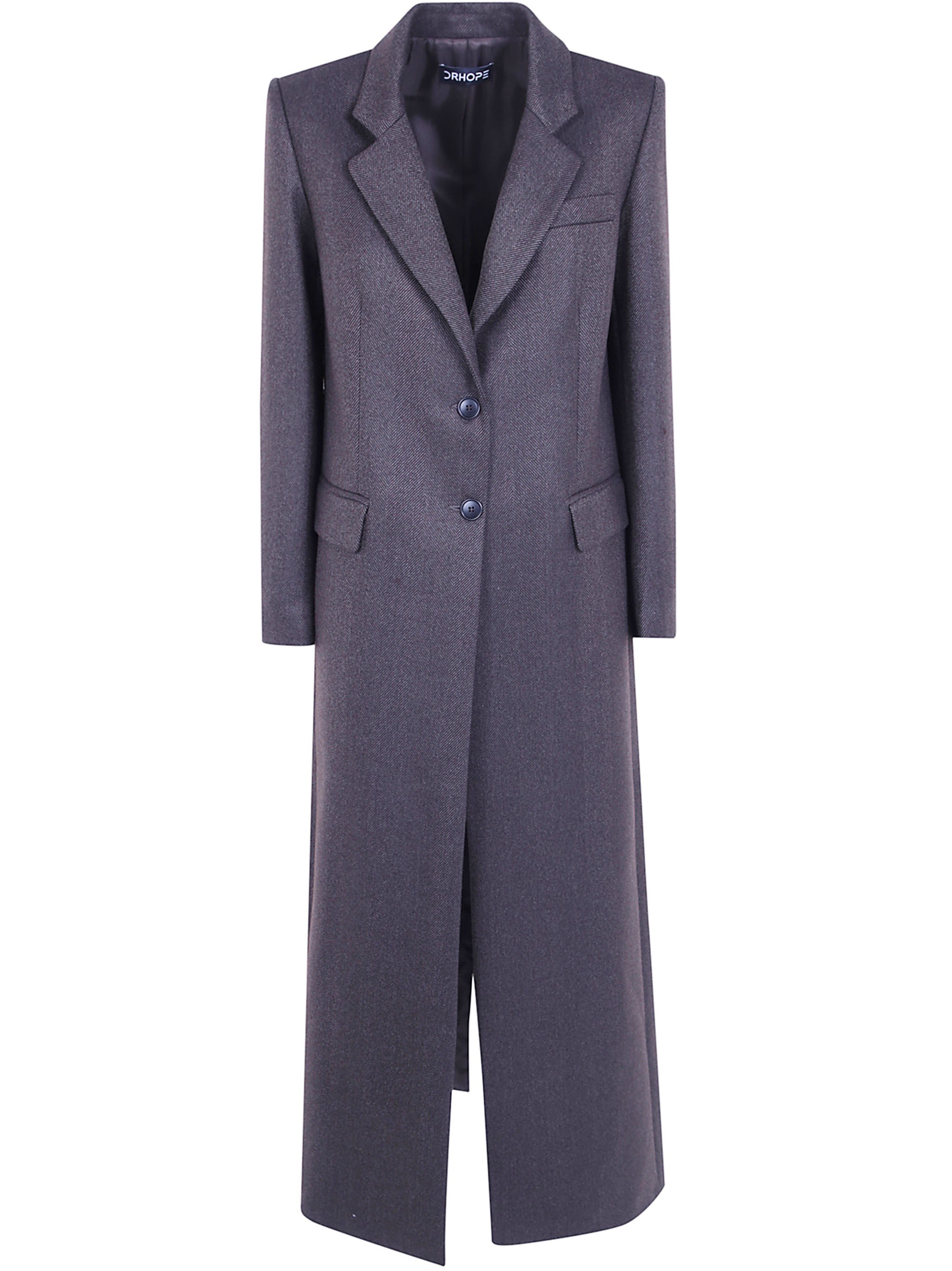 DRHOPE Coat Single Breasted Long