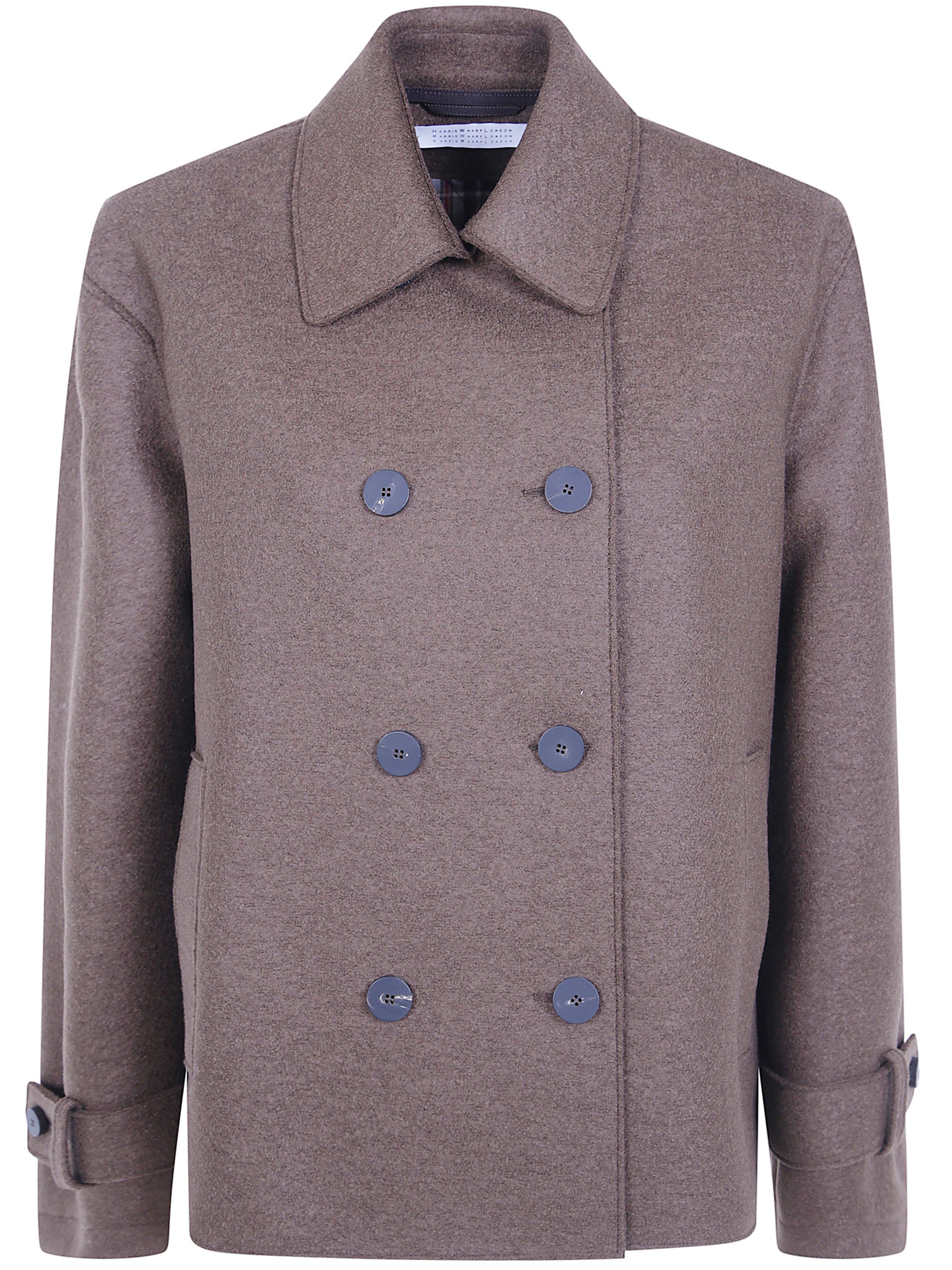 HARRIS WHARF LONDON Coat Oversized Short “Teddy Brown”