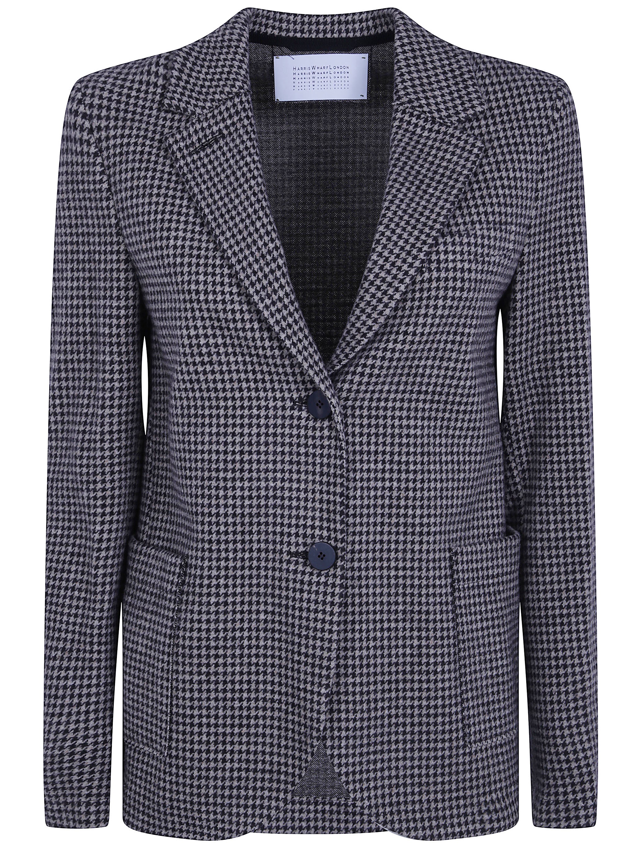 HARRIS WHARF LONDON Jacket Stand Up Collar "Patterned Moleskin