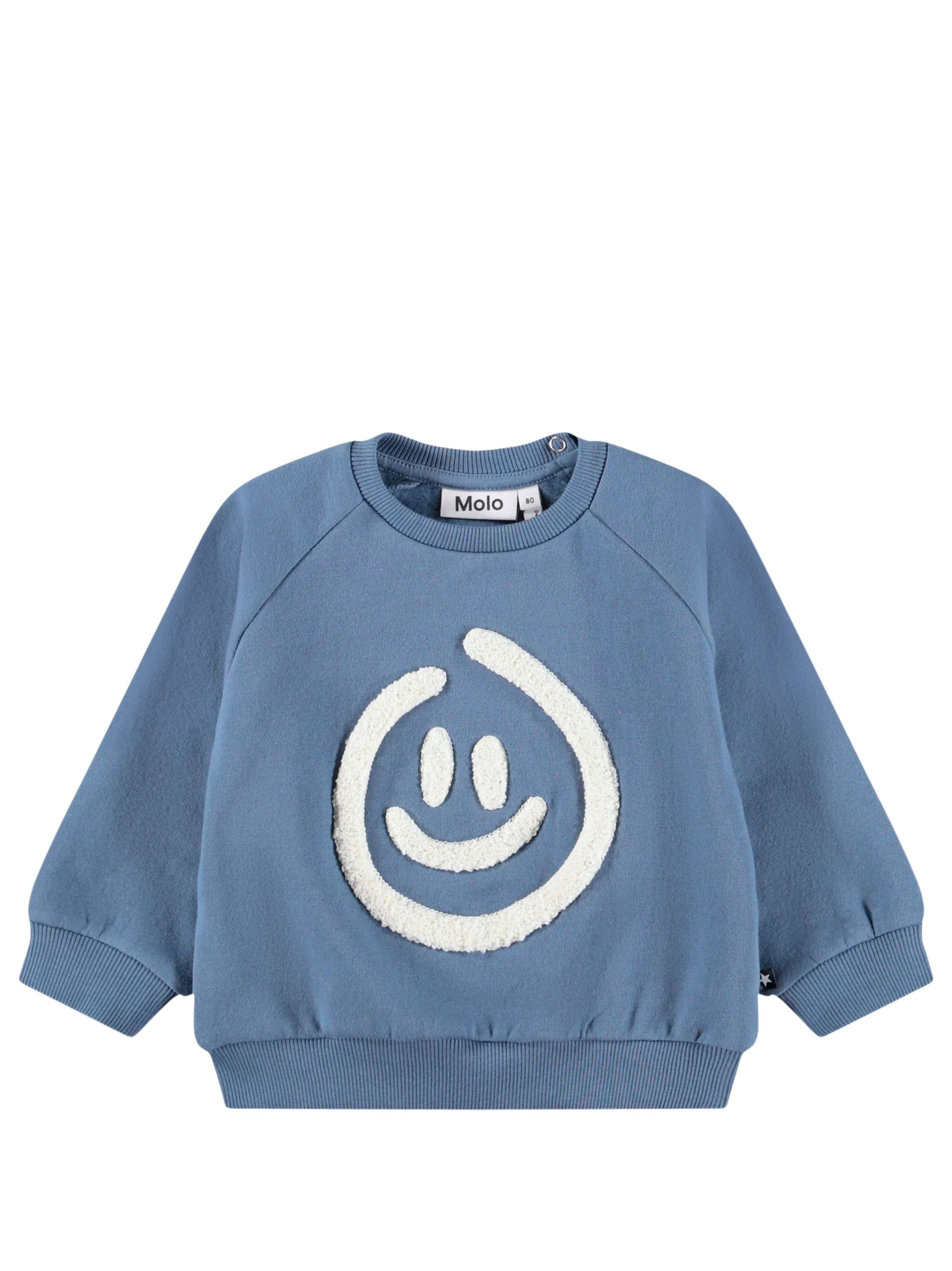Molo Sweatshirt Organic Cotton In Blue