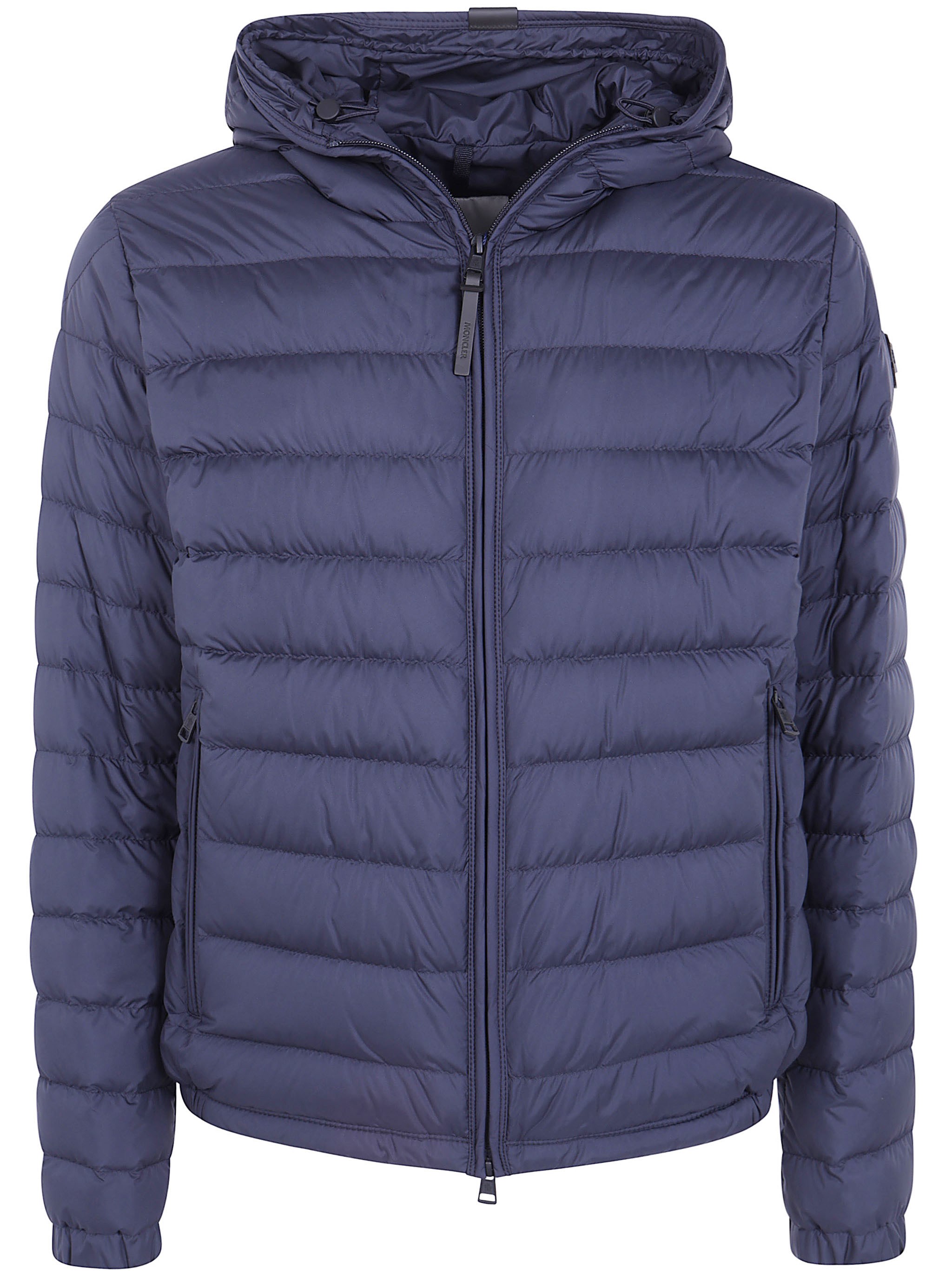 Moncler Jacket Hooded "solienn" In Blue