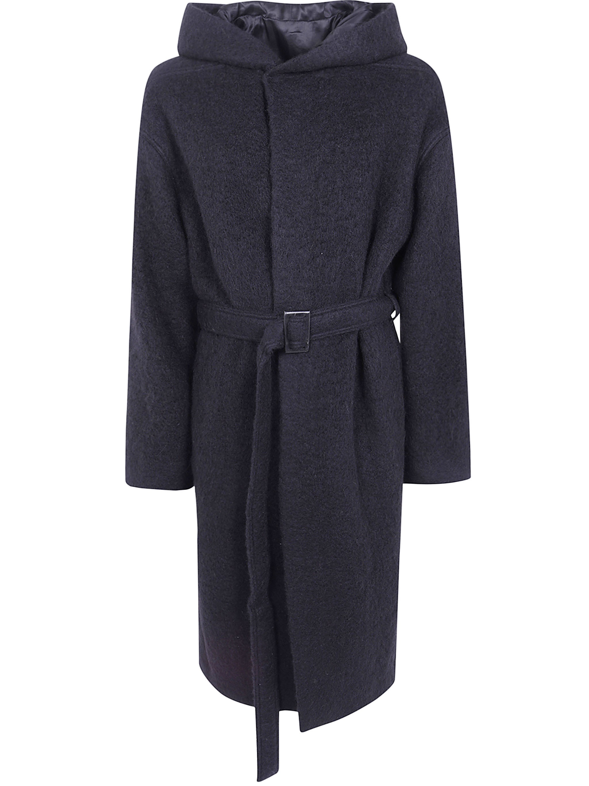 Rick Owens Tower Coat In Blue