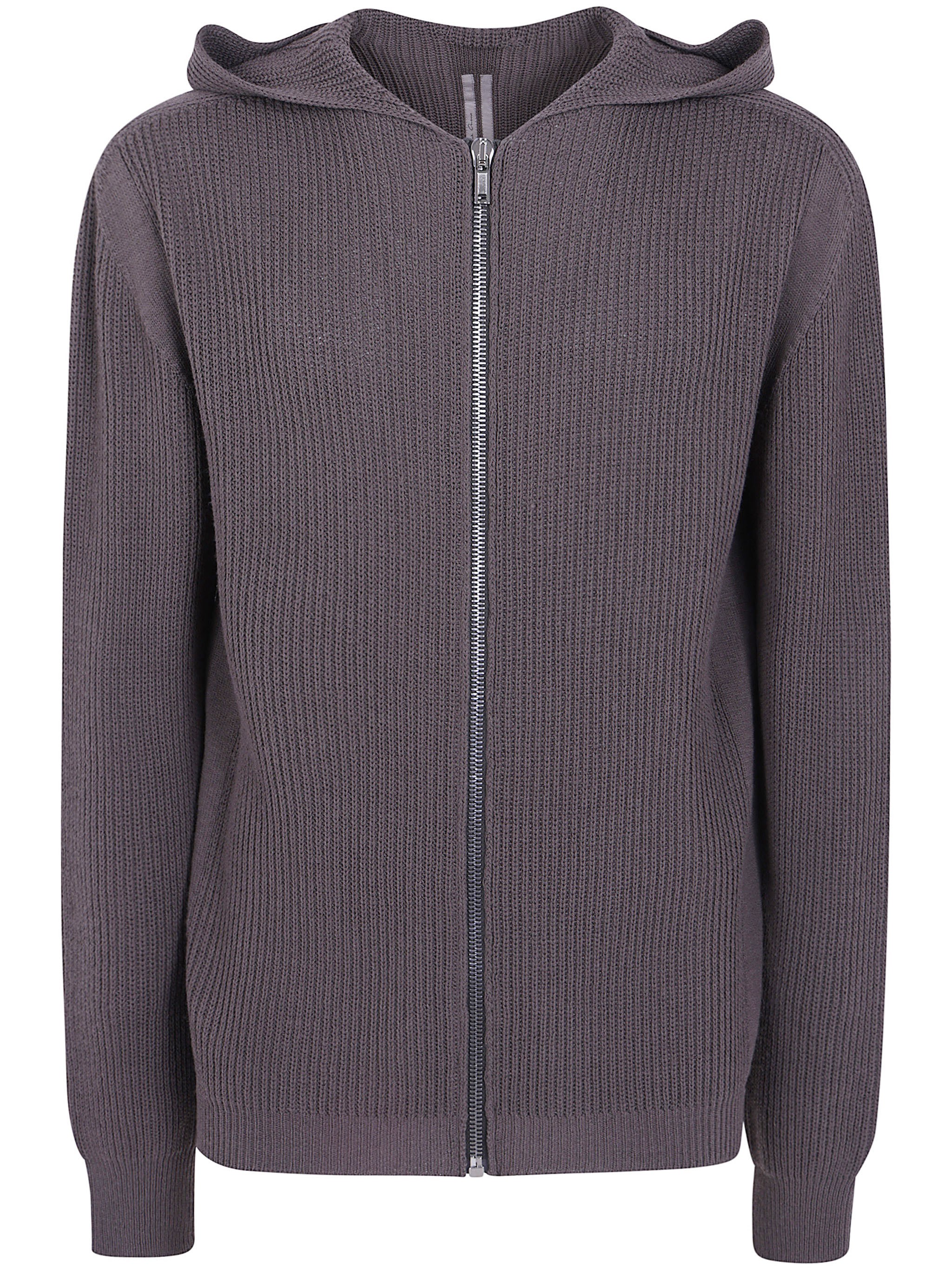Rick Owens Sweatshirt Zipped Hoodie Jacket In Gray