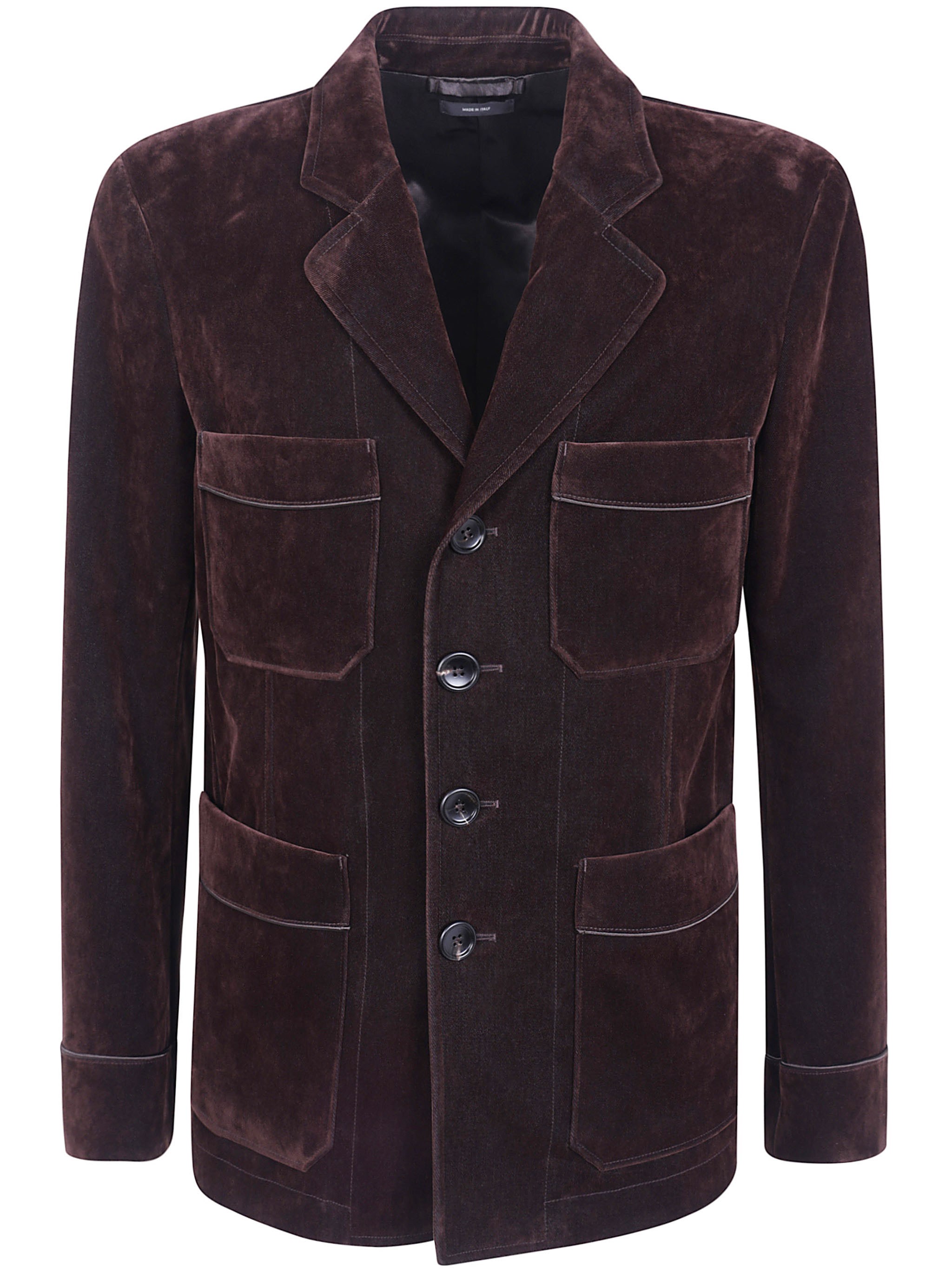 TOM FORD Jacket Four Pocket "Washed Flocked Tricotine"