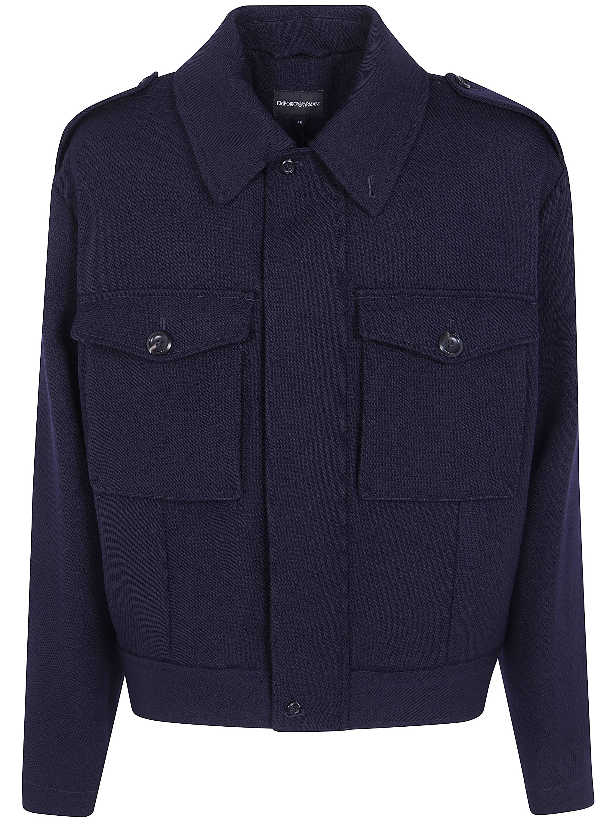 Emporio Armani Jacket Wool "denim Classic Jacket" In Blue