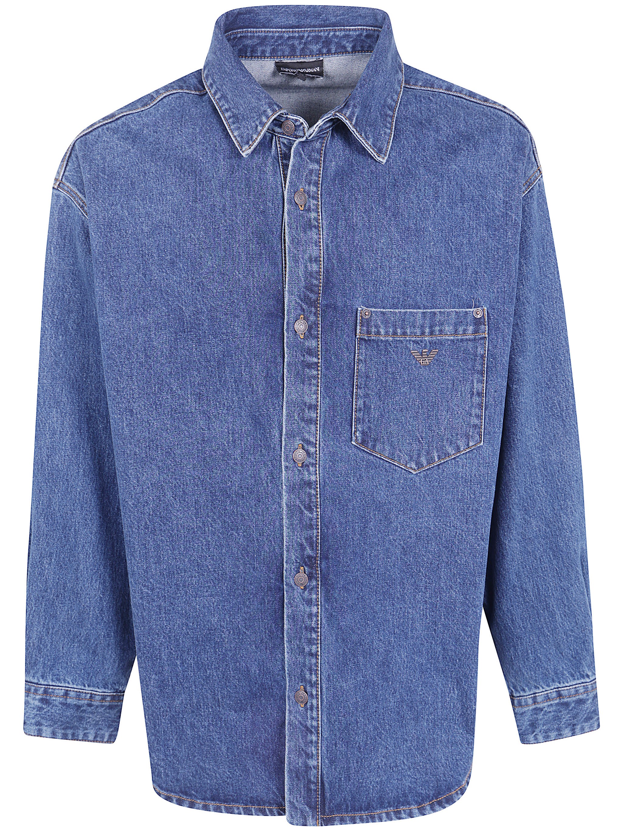 EMPORIO ARMANI Shirt Classic Denim "Pocket Breast"