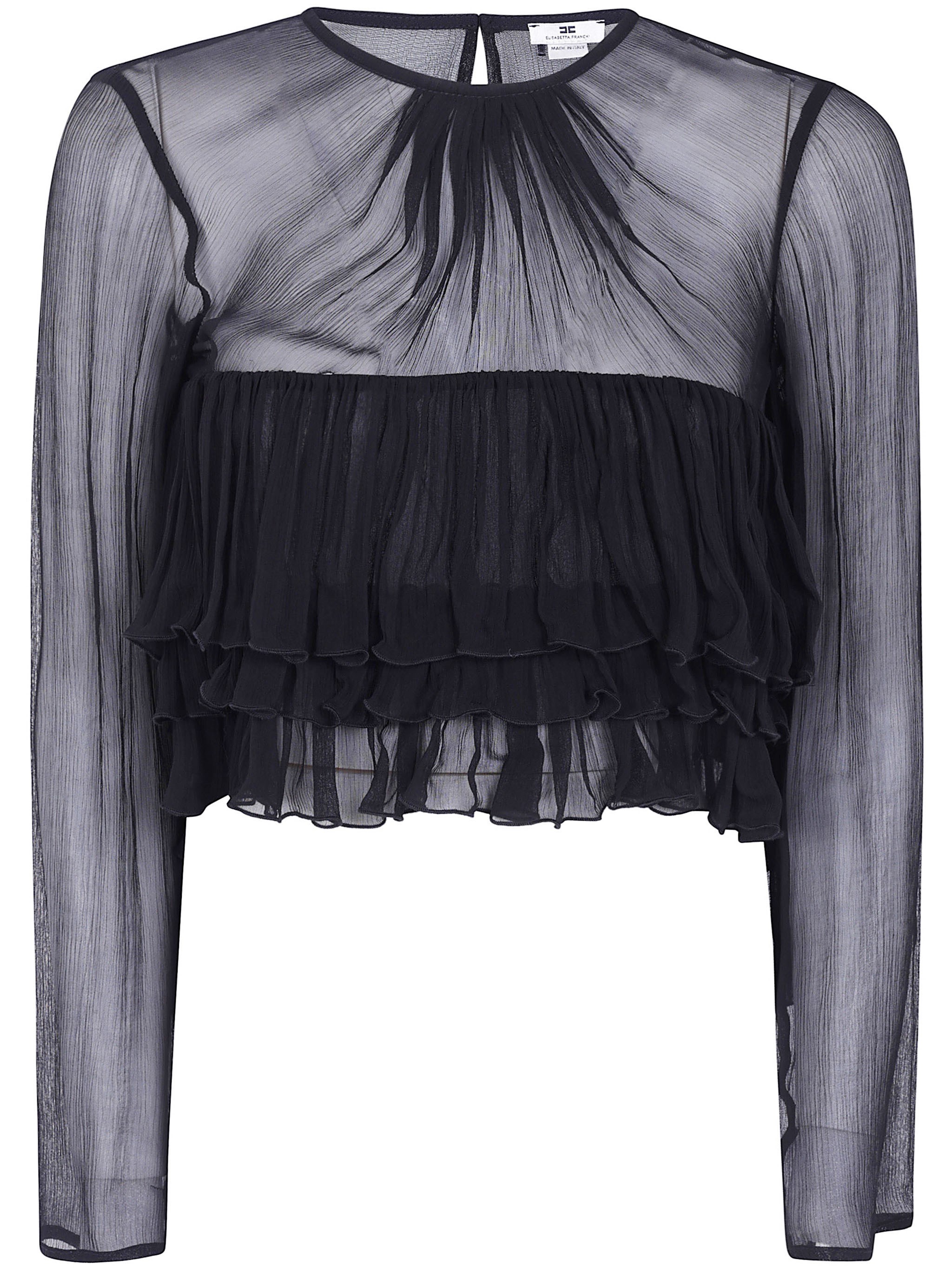 ELISABETTA FRANCHI Shirt Long Sleeve “Ca18766e2 110 Black”