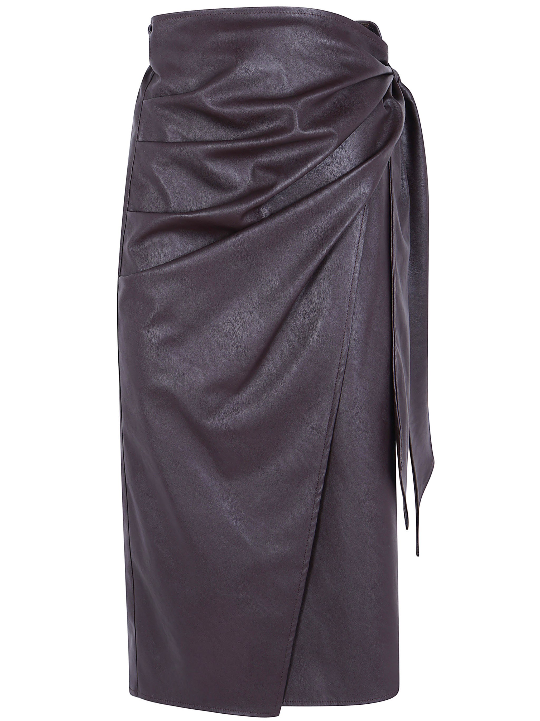 ELISABETTA FRANCHI Skirt Wrap Around "Go21866e2 Ev9 Dark Chocolate"