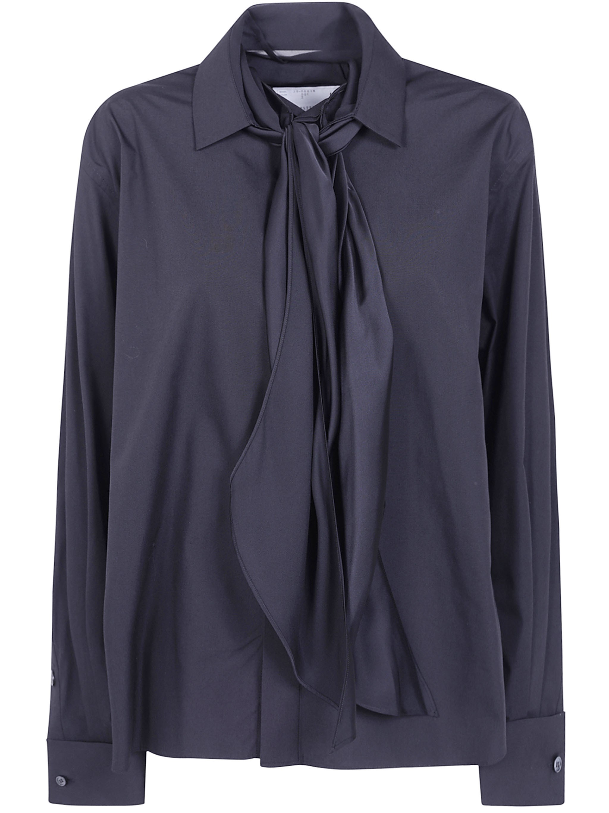 Sacai Shirt With Satin Tie "Poplin Shirt"