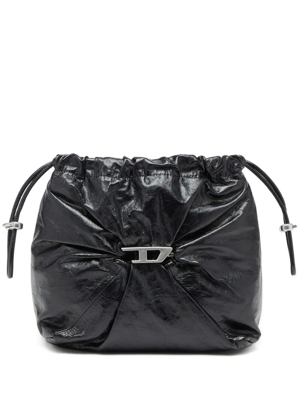 DIESEL DIESEL Bag Leather Black "Scrunch-D Bucket"