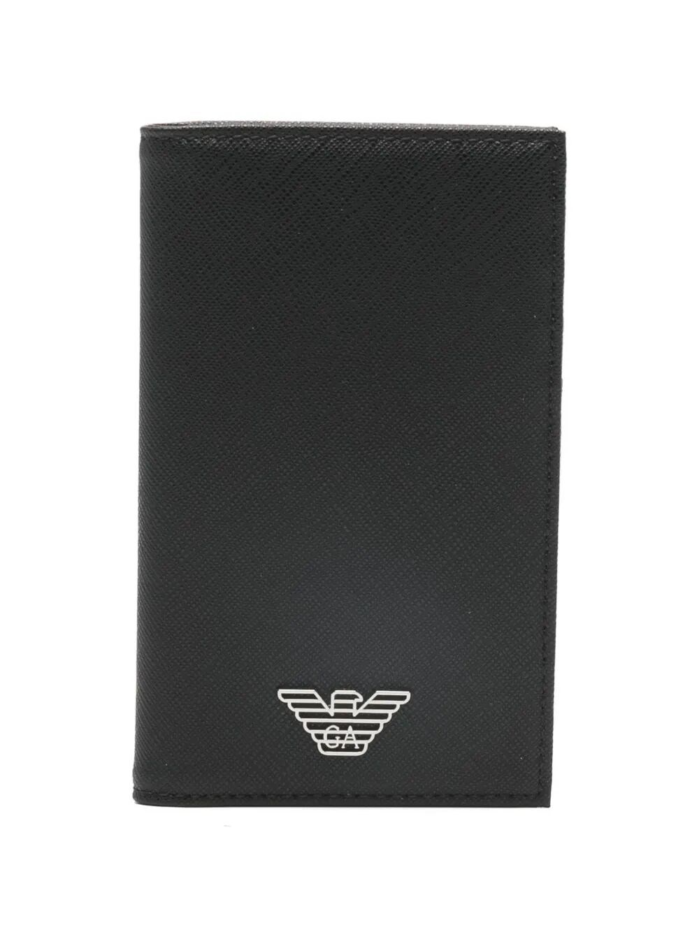 EMPORIO ARMANI Wallet Black Leather “Gianni”