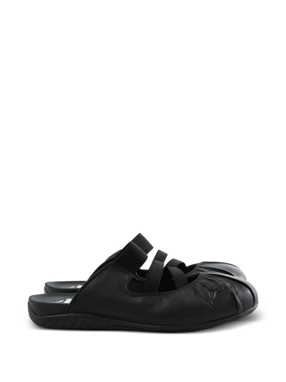 Puma Speedcat Elasticated Strap Mules In Black