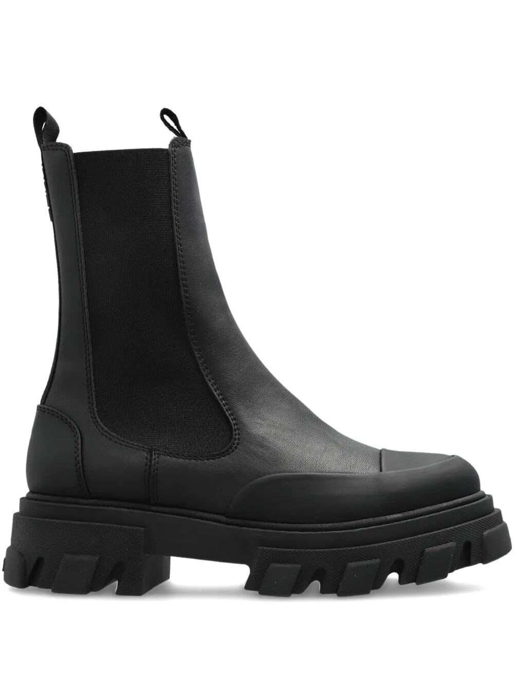 Ganni GANNI Boots Thick Sole "Cleated Mid Black Stitch Chelsea Boot"　GANNI ブーツ 厚底 「クリーテッド ミッド ブラック ステッチ チェルシー ブーツ」