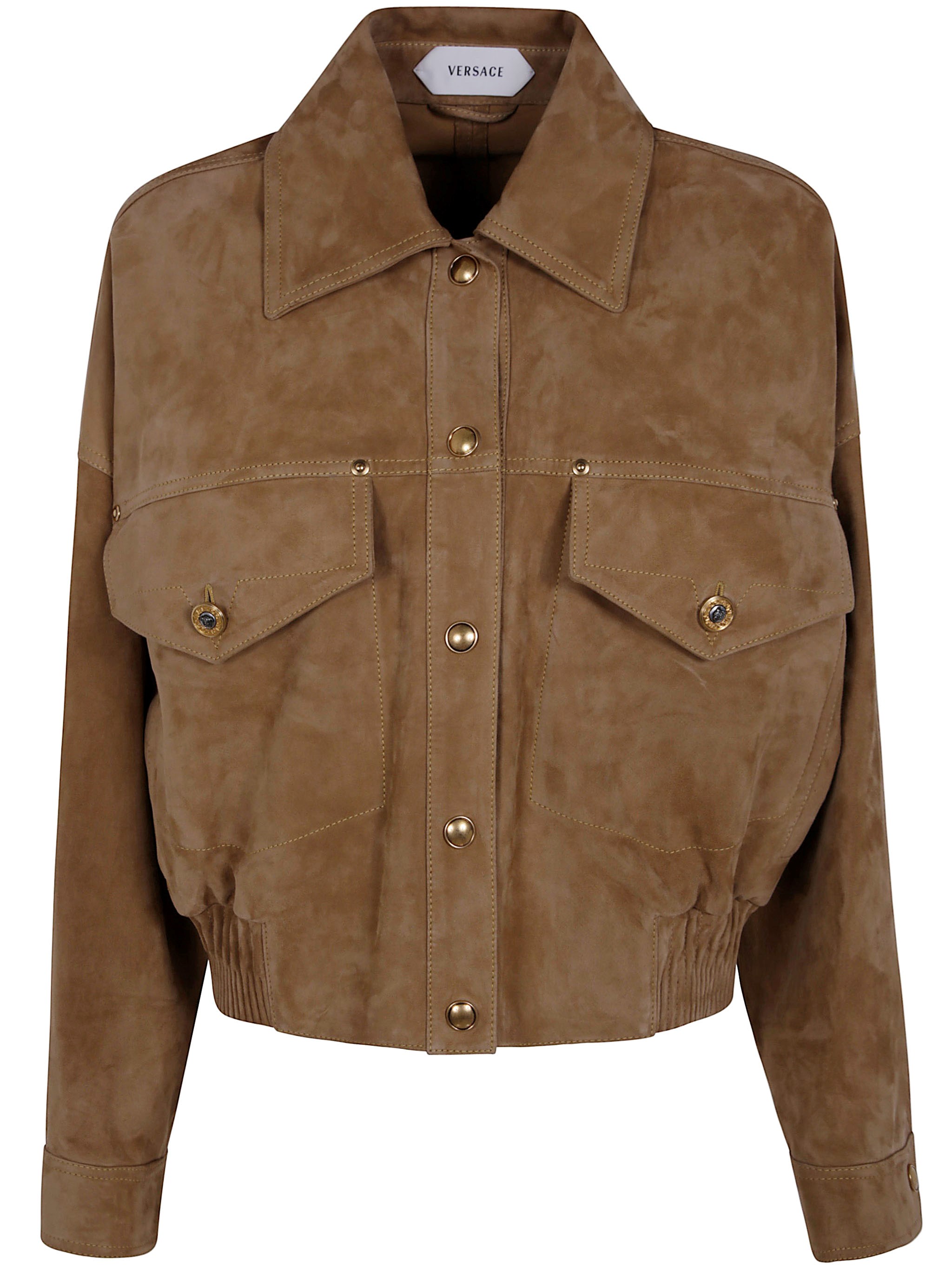 VERSACE VERSACE Jacket Suede Effect Leather "Blouson"　VERSACE ジャケット スエードエフェクトレザー「ブルゾン」