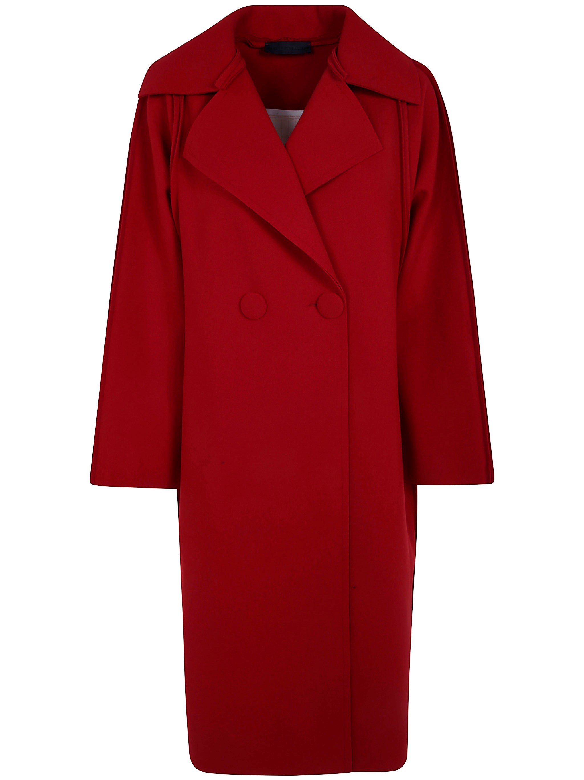 Maria Calderara Coat Double Breasted "w906n.3 3 Ruby Red"