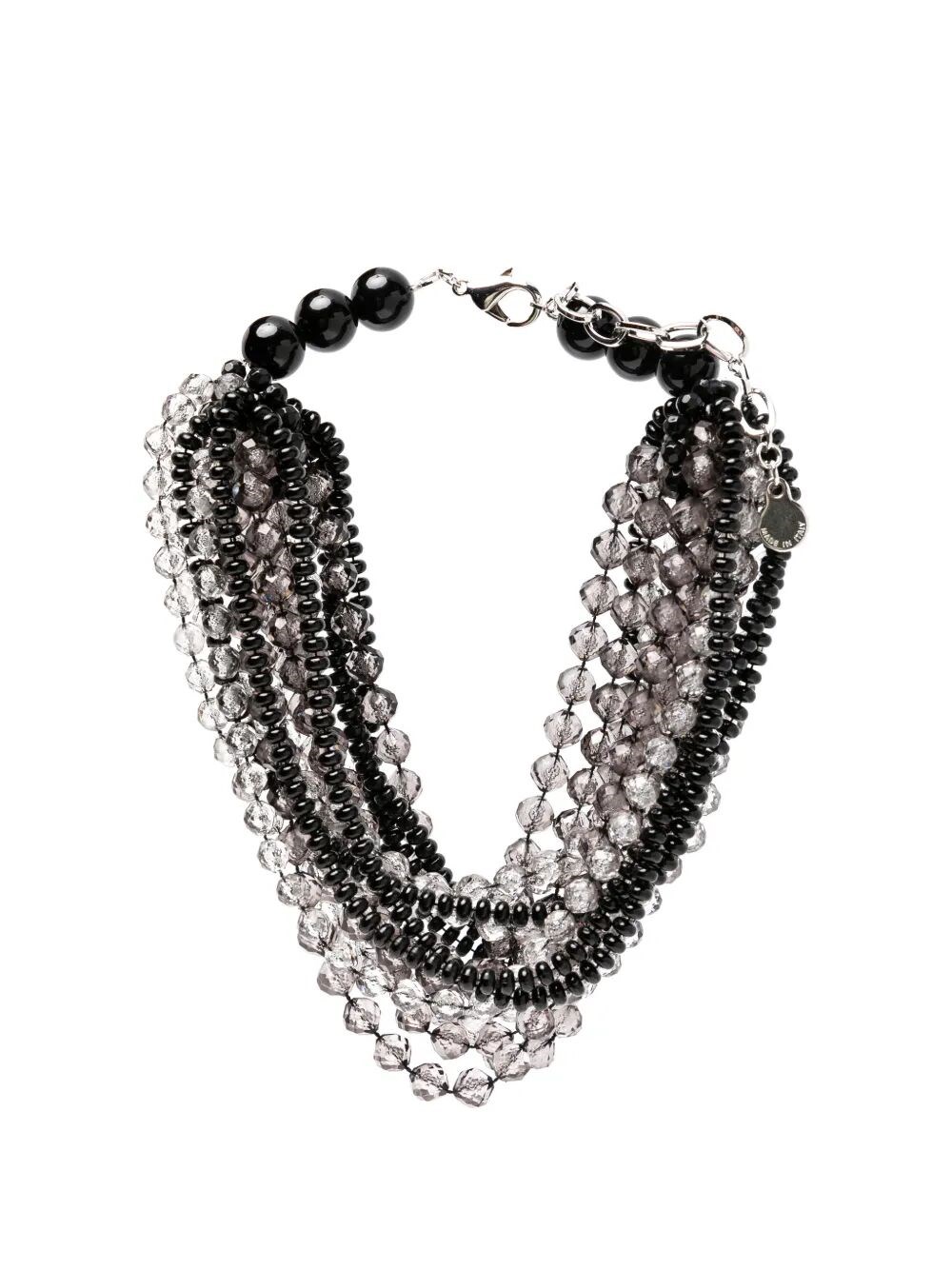 EMPORIO ARMANI Necklace Beaded “Basalt Gray”